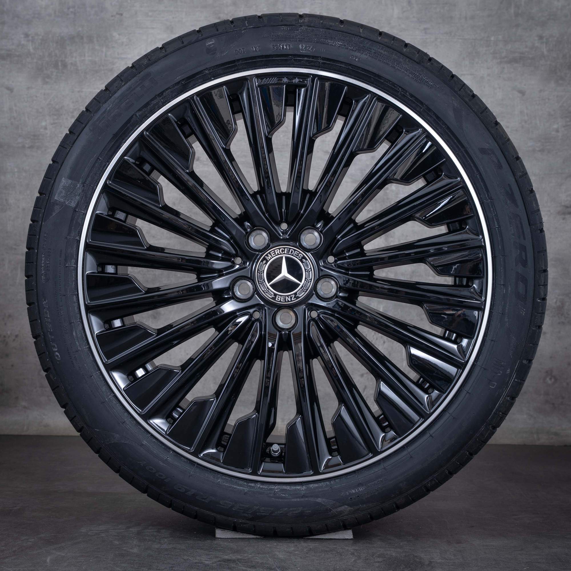 Originale Mercedes Benz CLE AMG fælge 19 tommer C236 A236 sommerdæk A2364012100 A2364012200 sort poleret