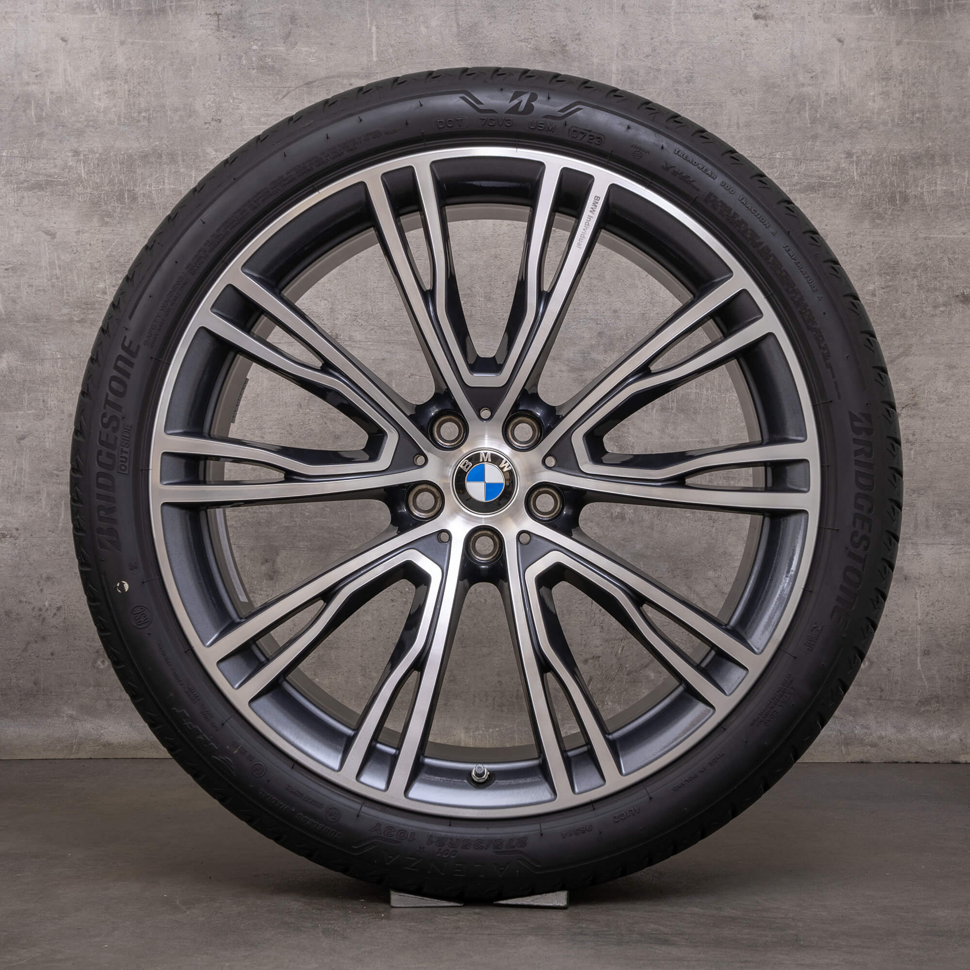 Originale BMW X3 X4 cerchi 21 pollici G01 G02 ruote estive styling 726i 8043670 8043671 grigio orbita anteriore lucido