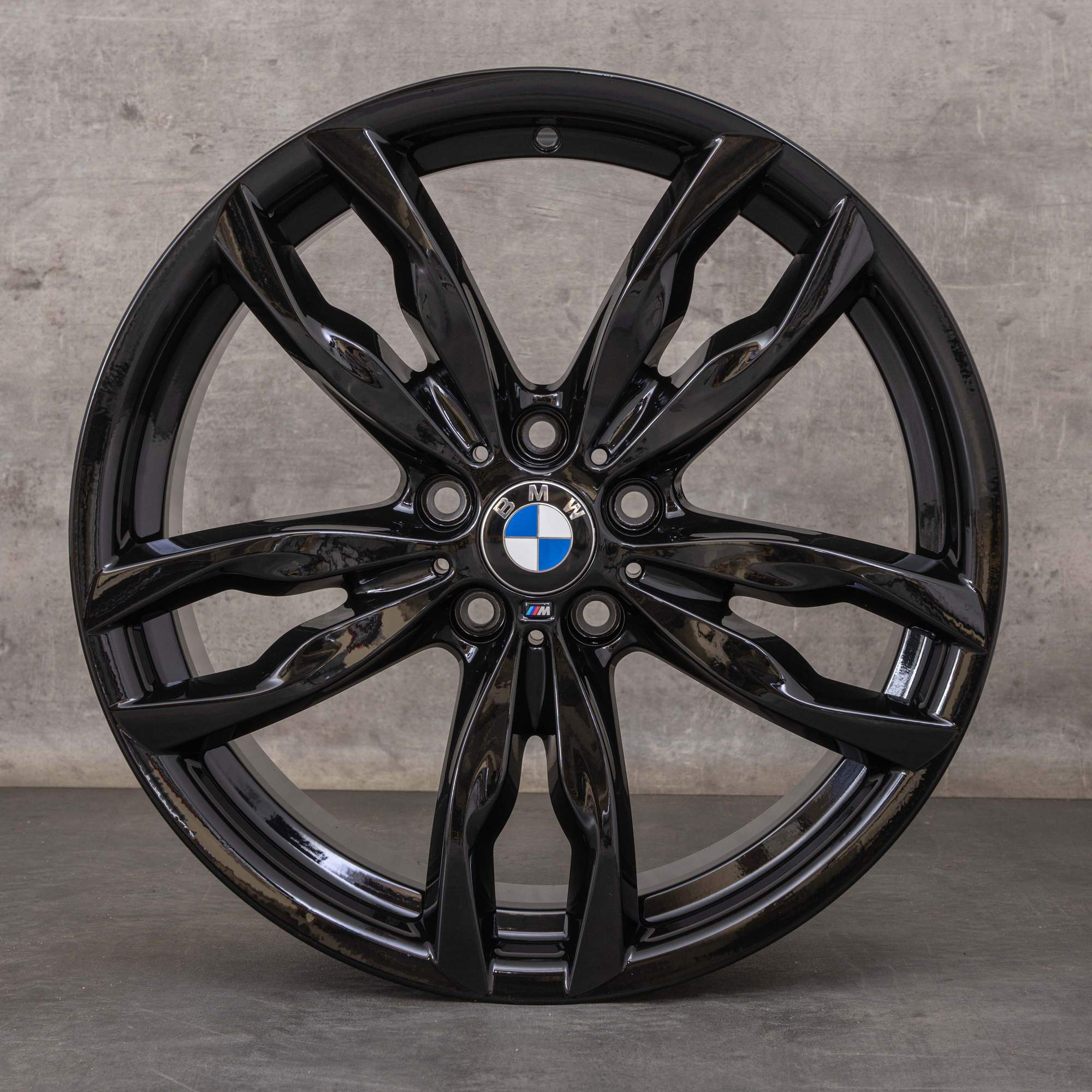 Jante originale BMW Seria 5 6 20 inch F10 F11 F12 F13 F06 Gran Coupé Styling 434 M 7845867 7845868 negru lucios