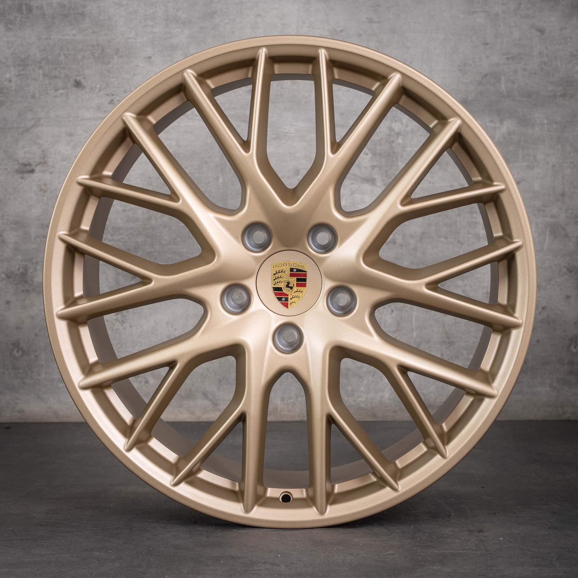 Originale Porsche Panamera 971-fælge 21 tommer 971601025D 971601025K aurum mat