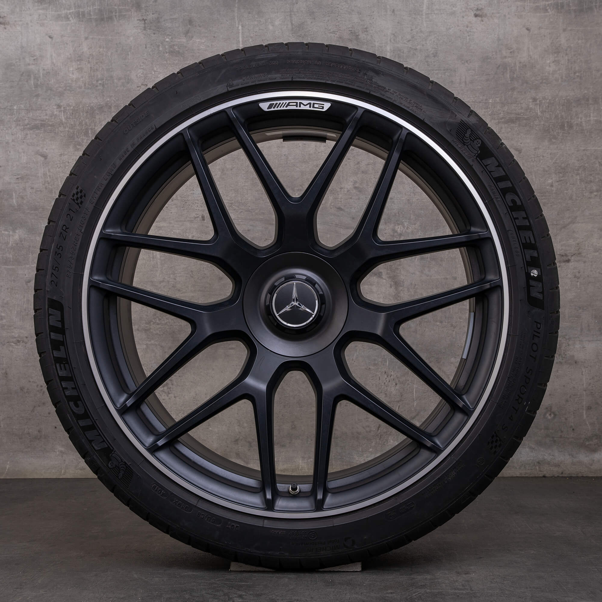Alkuperäiset Mercedes-Benz AMG GT 43 53 63 S 4Matic+ & E Performance -talvirenkaat 21 tuumaa X290 4-ovinen vanteet A2904010800 A2904010900 diamond cut musta
