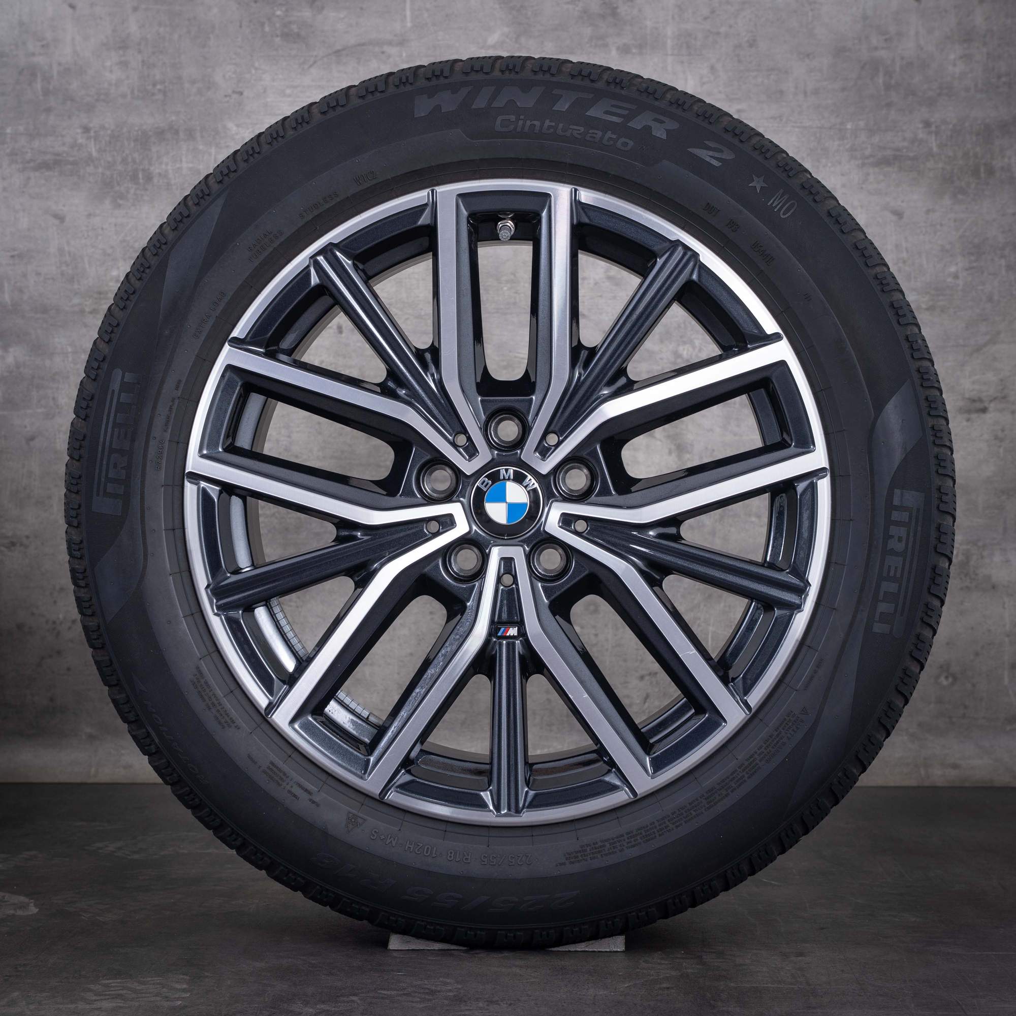 Original BMW M3 M4 Felgen 20 Zoll F80 F82 F83 Sommerräder Styling 666 M 8090192 8090193 jet black glanzgedreht