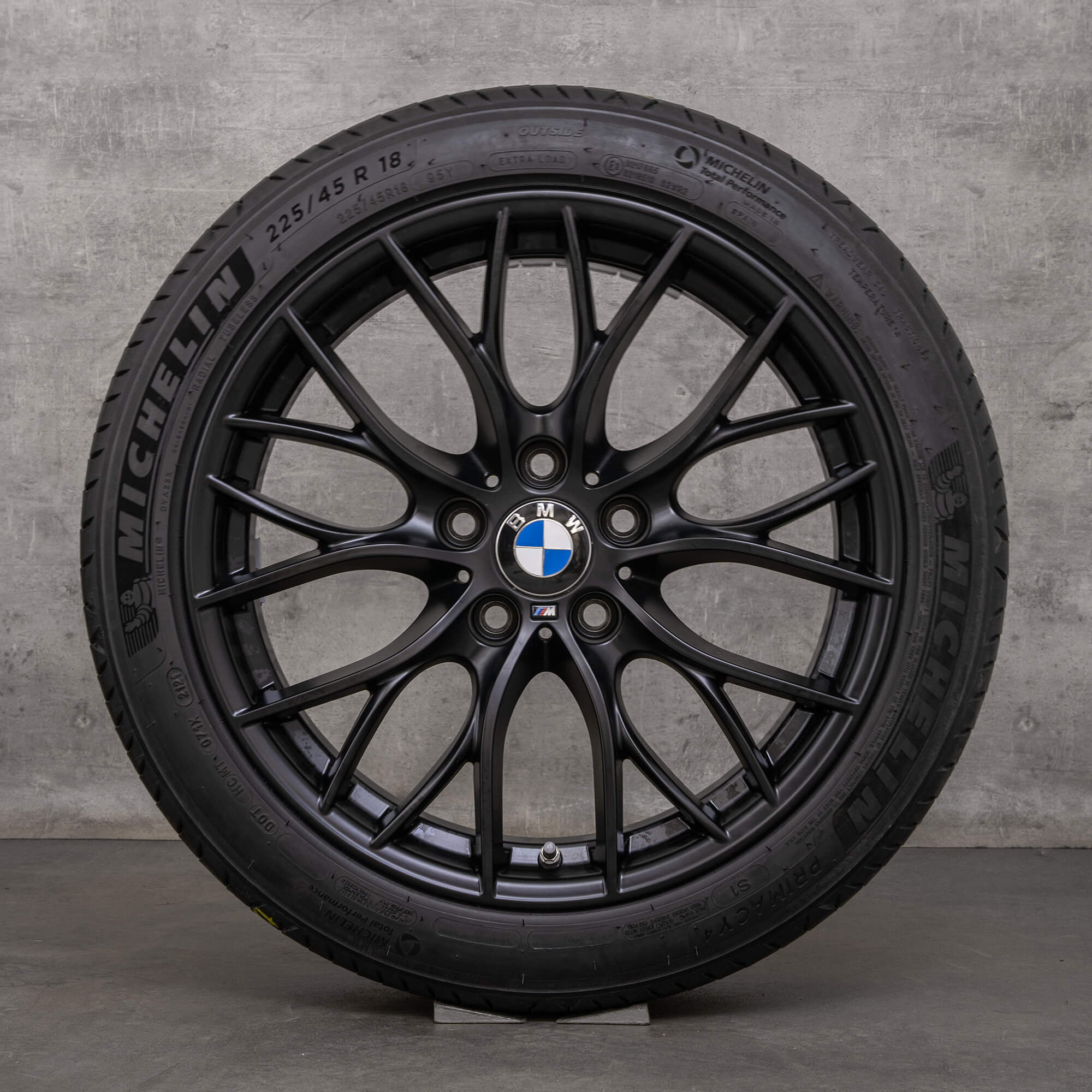 Original BMW 3er 4er Felgen 18 Zoll F30 F31 F32 F33 F36 Gran Coupe Sommerräder Styling 405 M 6865157 schwarz matt