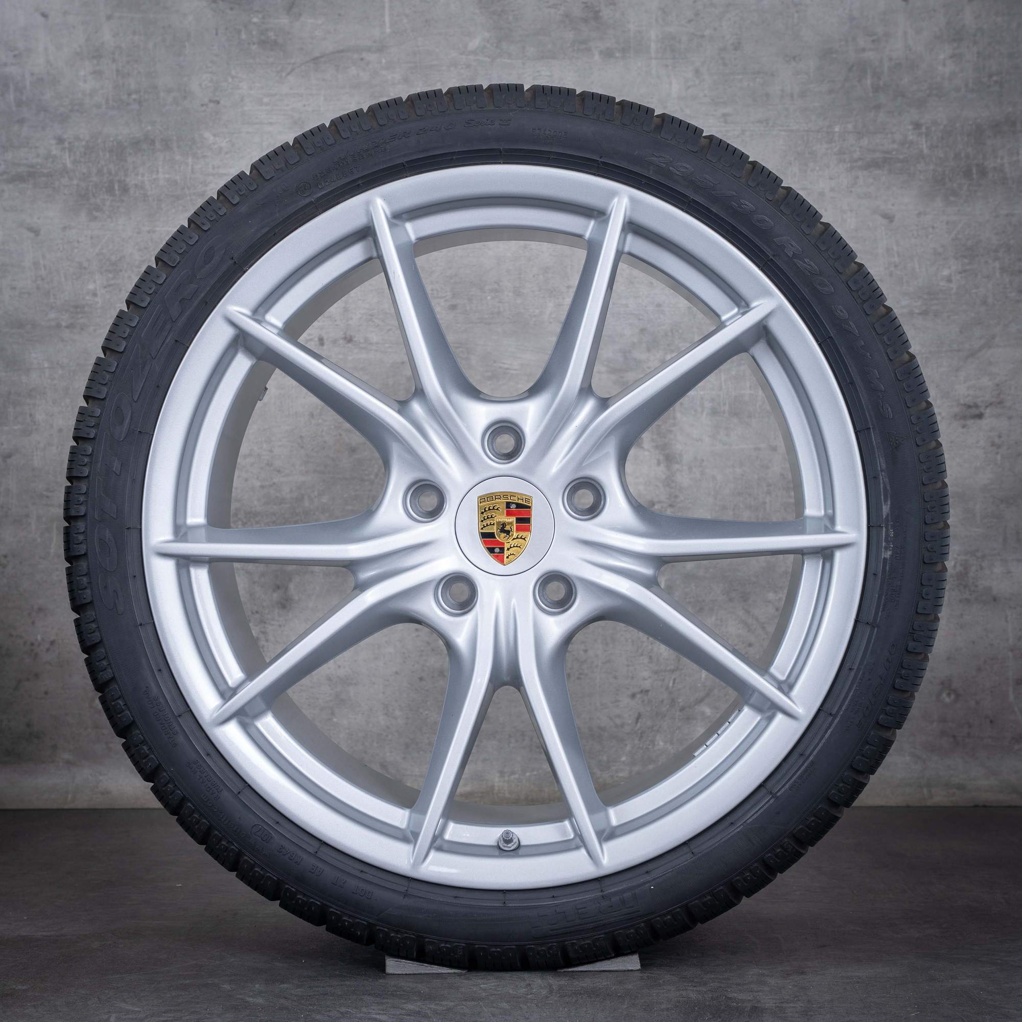 Alkuperäiset Porsche 991 II talvirenkaat 20 tuuman Carrera 4 & S GTS vanteet 99136271000 99136276003 silver glossy