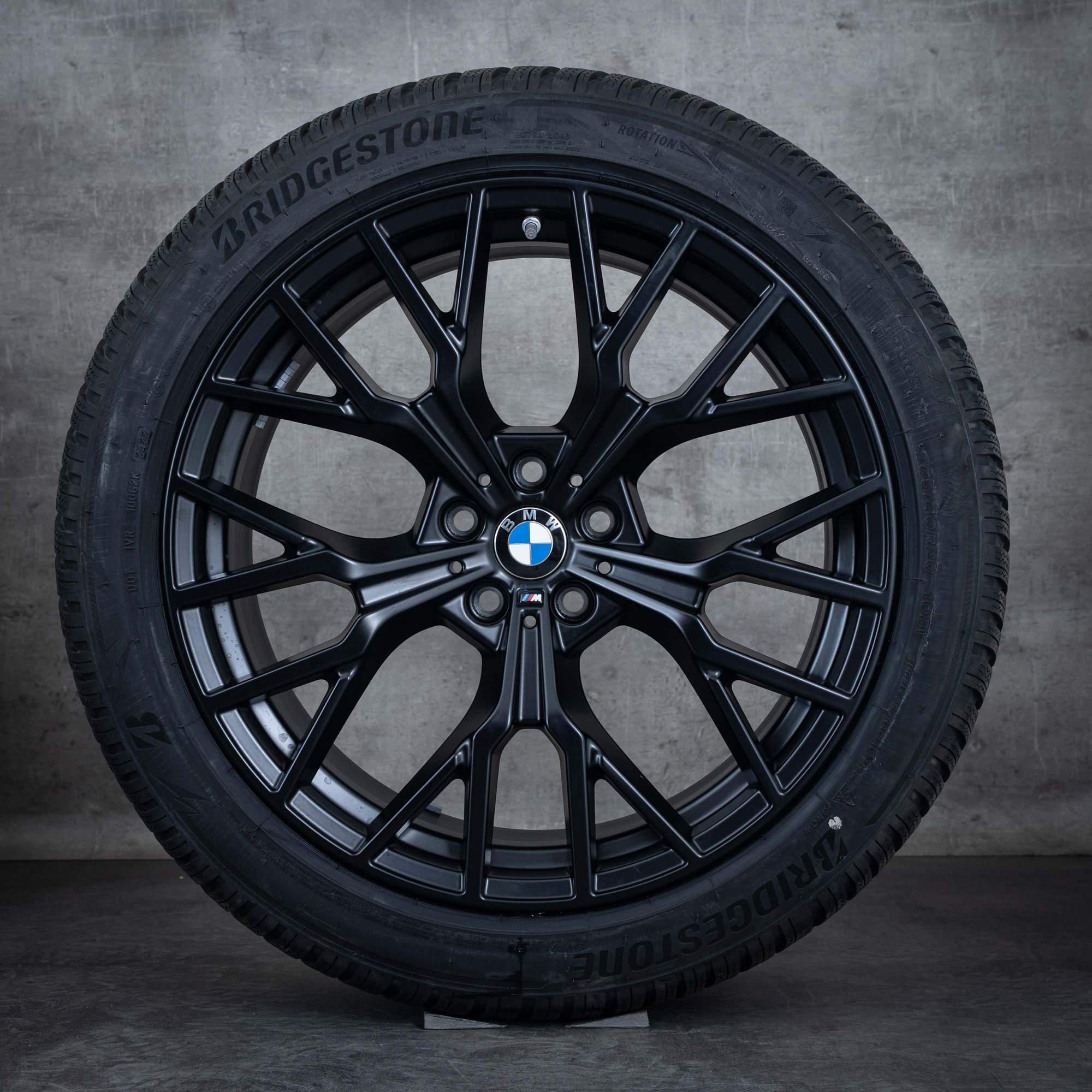 Oryginalne koła zimowe BMW serii 7 i7 X3 20 cali G70 G45 felgi stylizacja 911 M 5A19DF8 5A19DF9 jet black matt