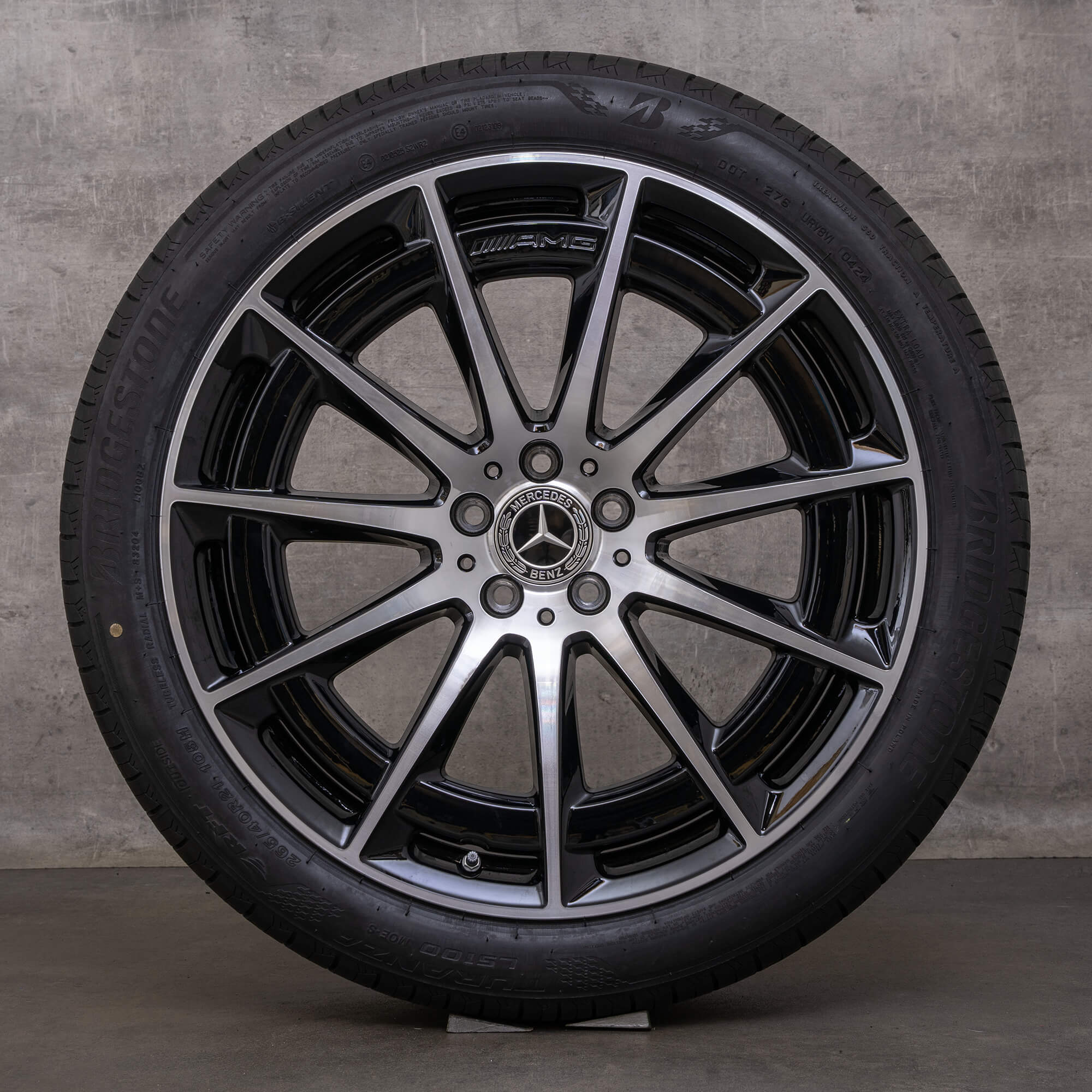 Original Mercedes Benz EQS 53 4Matic AMG Felgen 21 Zoll V297 Sommerräder A2974011400 schwarz glanzgedreht NEU