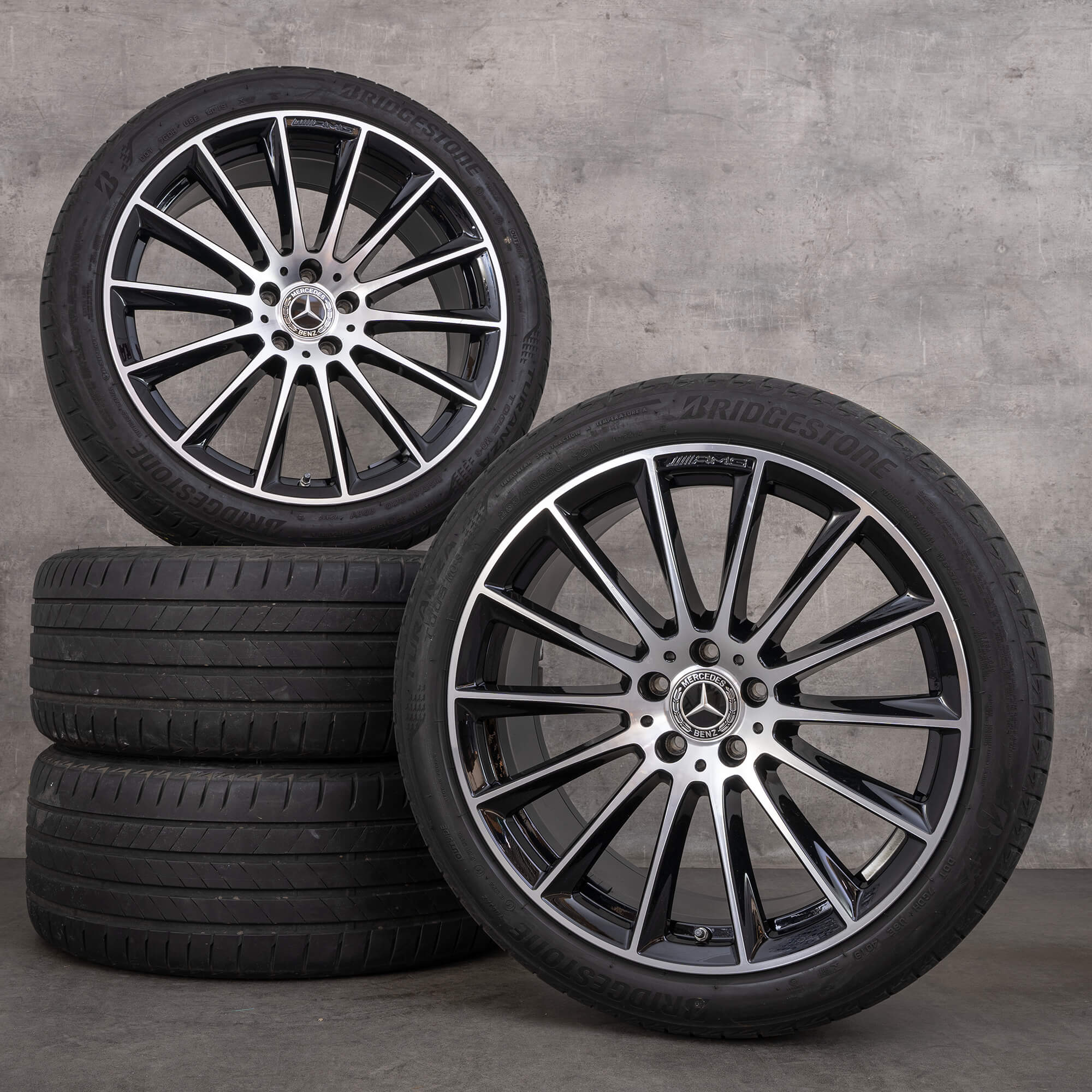 Originální ráfky na auto Mercedes Benz S-Class AMG 20" W223 V223 A2234011500 černé lesklé soustružené NOVÉ