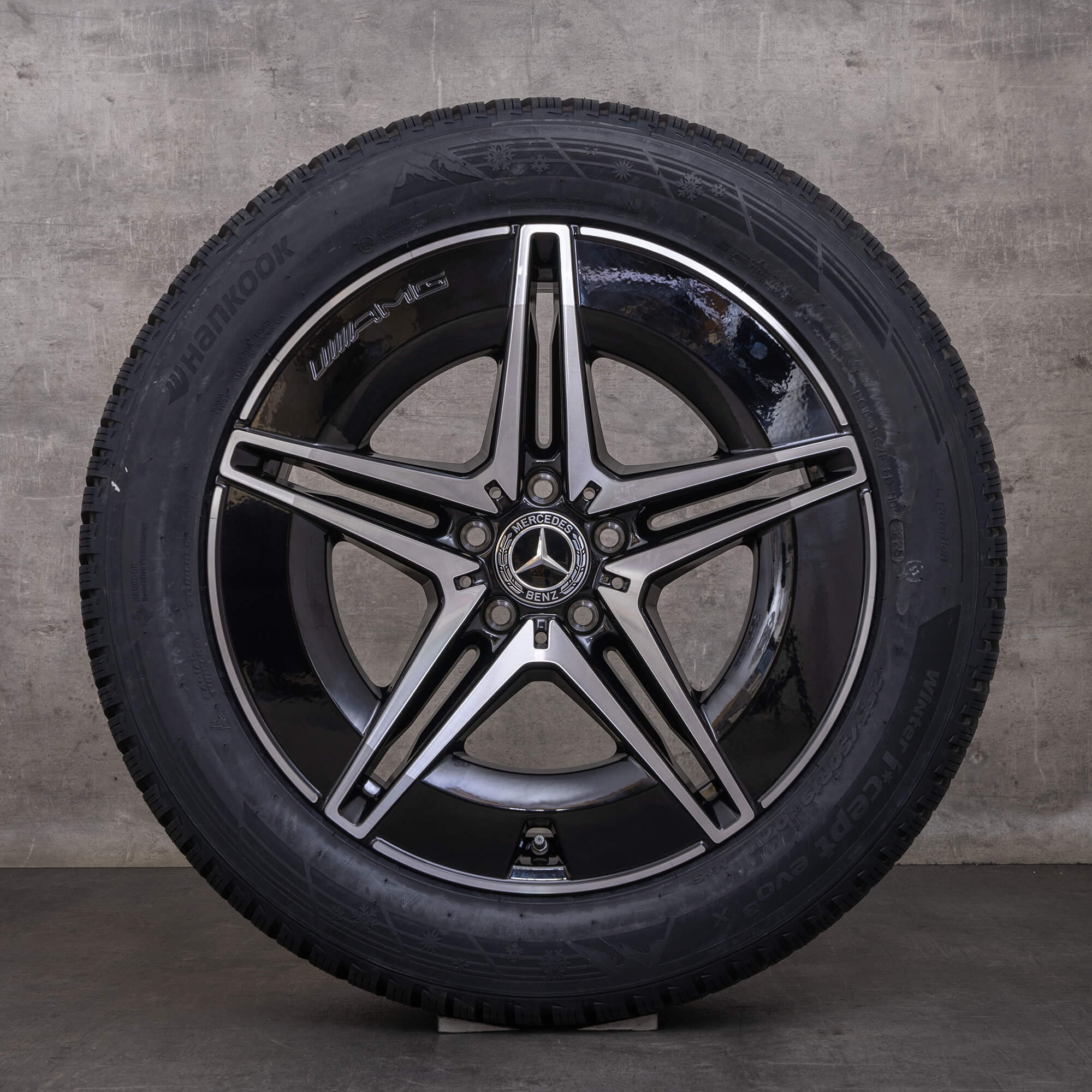 Original Mercedes Benz EQC AMG llantas de invierno 19 pulgadas N293 A2934011500 A2934011600 negro brillante torneado NUEVO