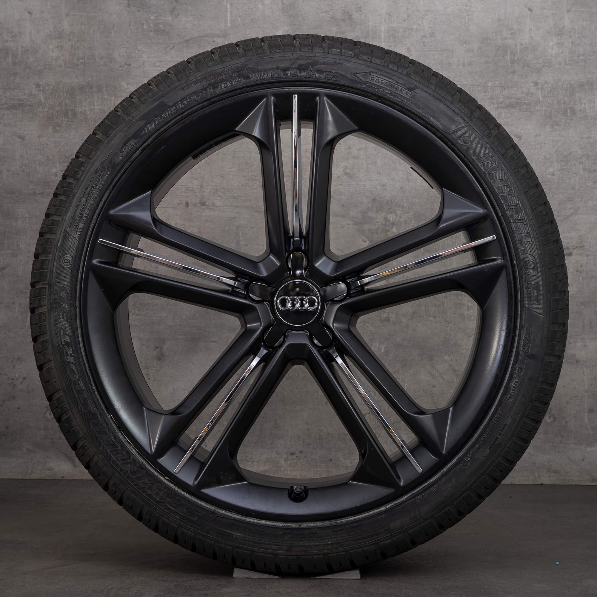 Oem Audi A8 S8 Jantes 21 pouces 4H D4 pneus été jantes 4H0601025P Trias Design noir mat