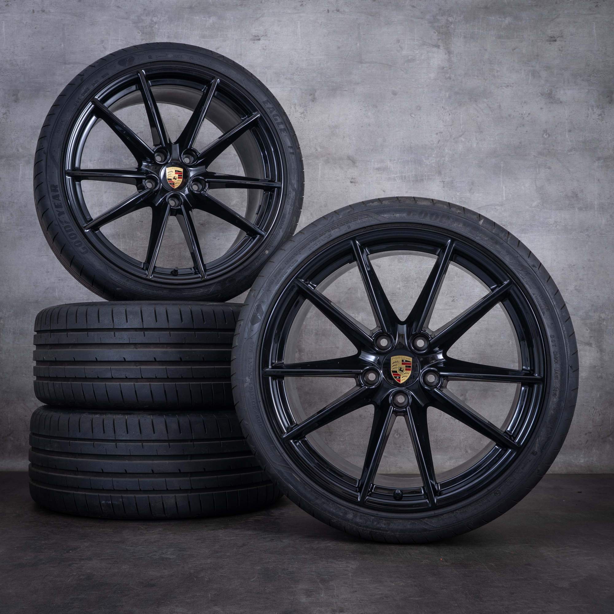 Original Porsche 992 I Felgen 20 21 Zoll Carrera S 4S GTS Sommerräder 992044660C Carrera S Rad schwarz glanz