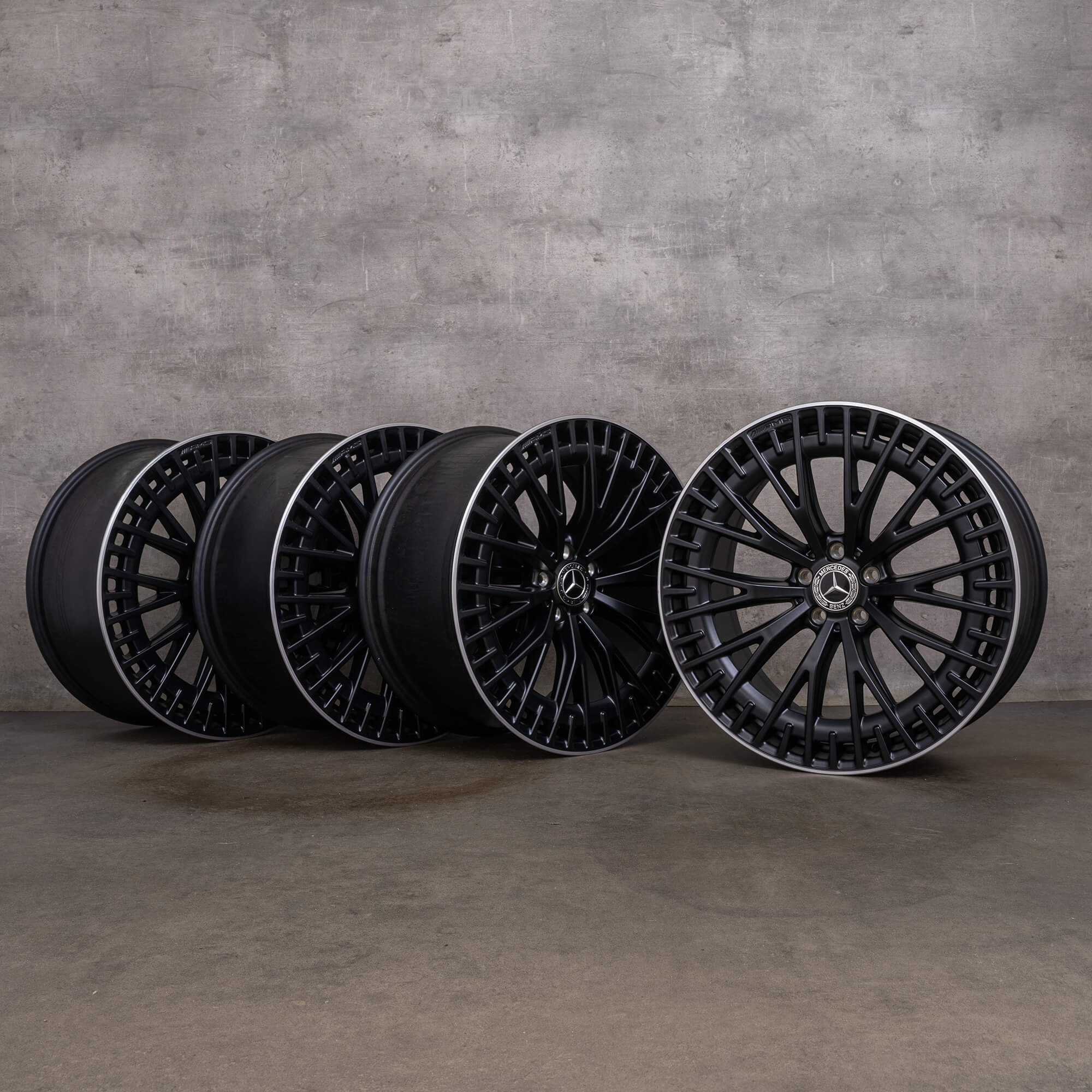 Llantas originales Mercedes Benz EQS 53 AMG 21 pulgadas V297 A2974012900 negro mate alto brillo torneado NUEVO