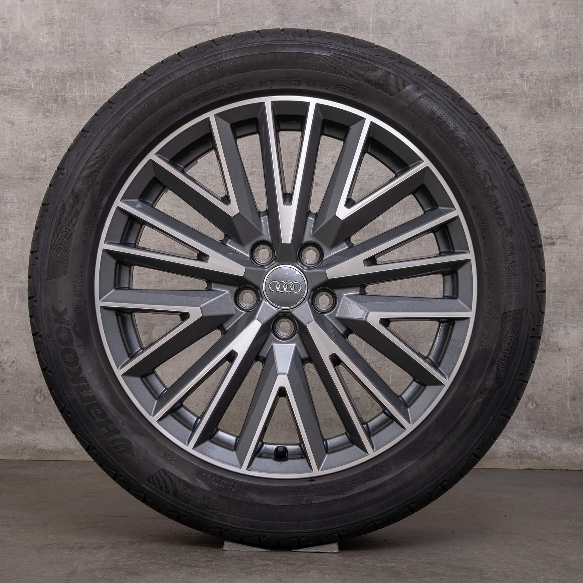 OEM Audi Q3 rims 19 inch II F3 summer wheels 83A601025L anthracite glossy turned