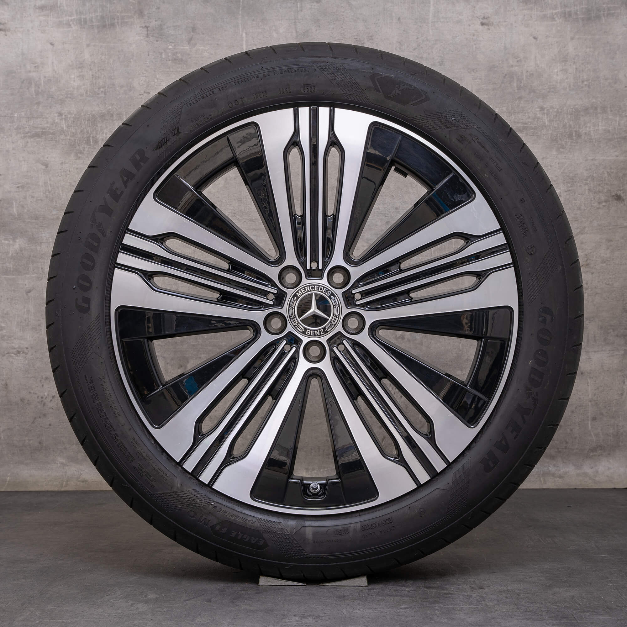 Original Mercedes Benz EQS Winterrder 20 pulgadas V297 llantas A2974010700 negro brillante torneado