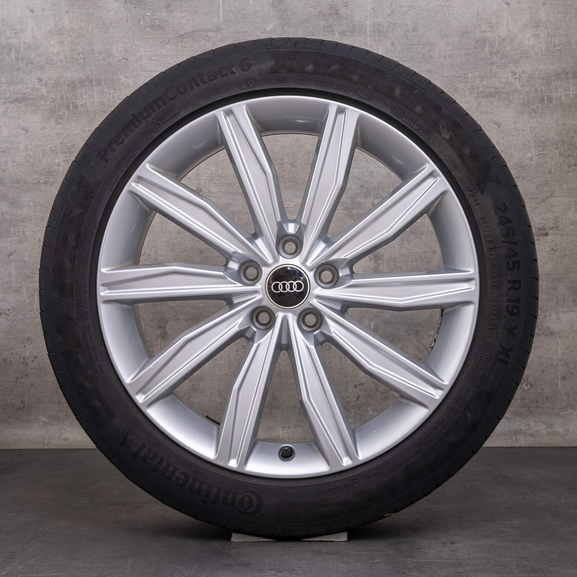 OEM Audi A6 S6 rims 19 inch 4K C8 summer wheels 4K0601025G dynamic silver