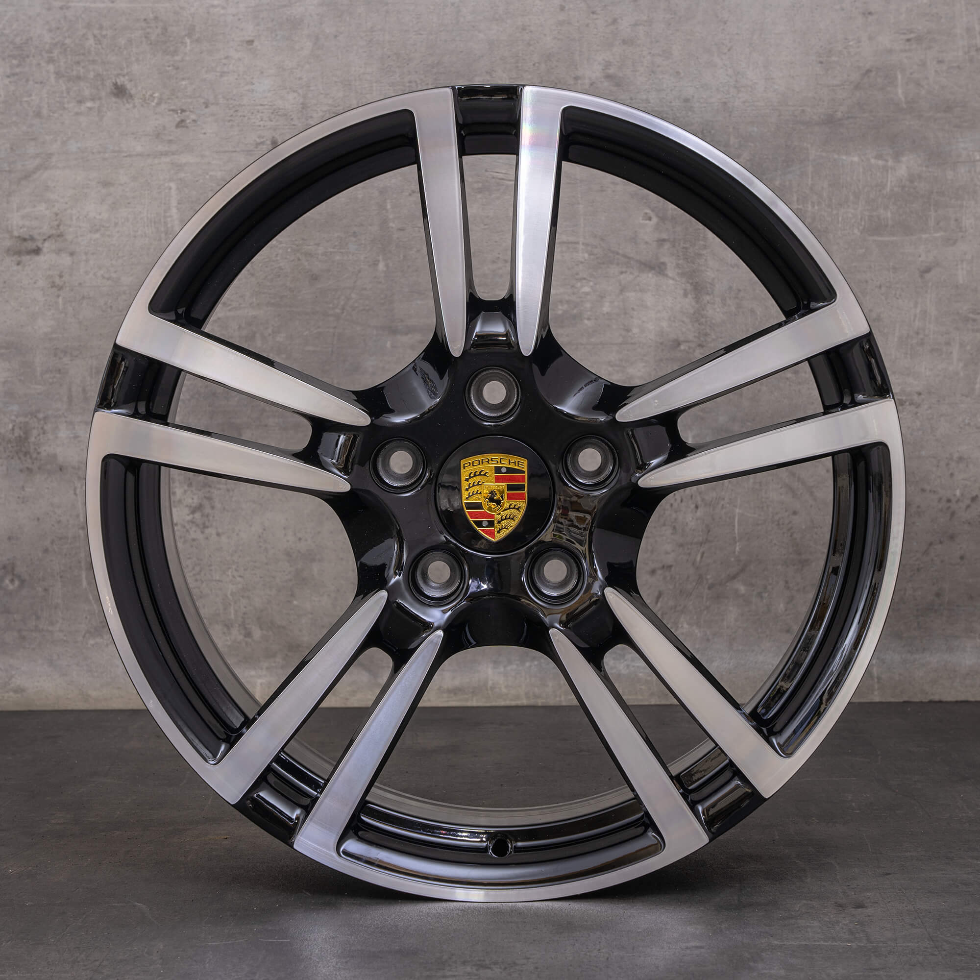 OEM Porsche 911 Rims 19 inch 997 Carrera 4 & 4S 99736215702 99736216302 black glossy turned
