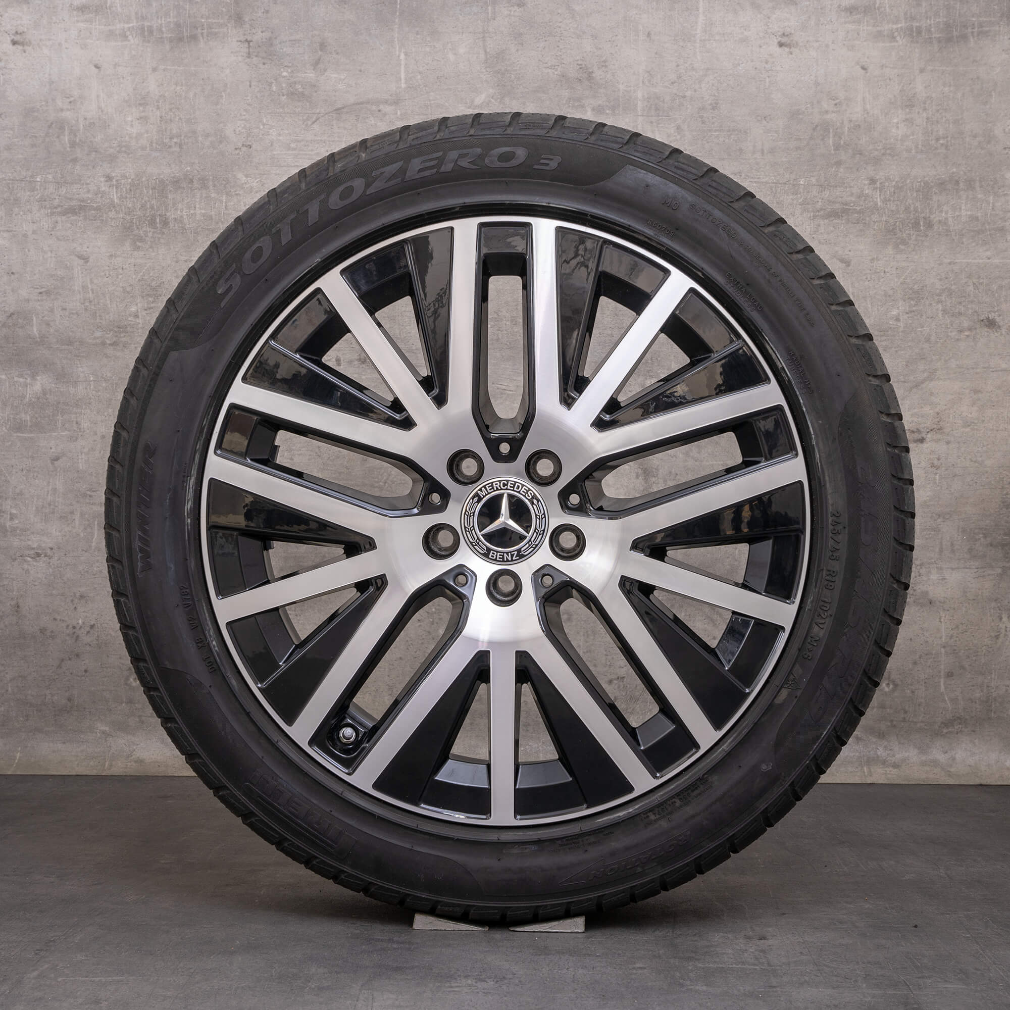 Originální zimni alu kola Mercedes Benz třídy E ALL-Terrain 19" X213 disky A2534014900 černé lesklé soustružené