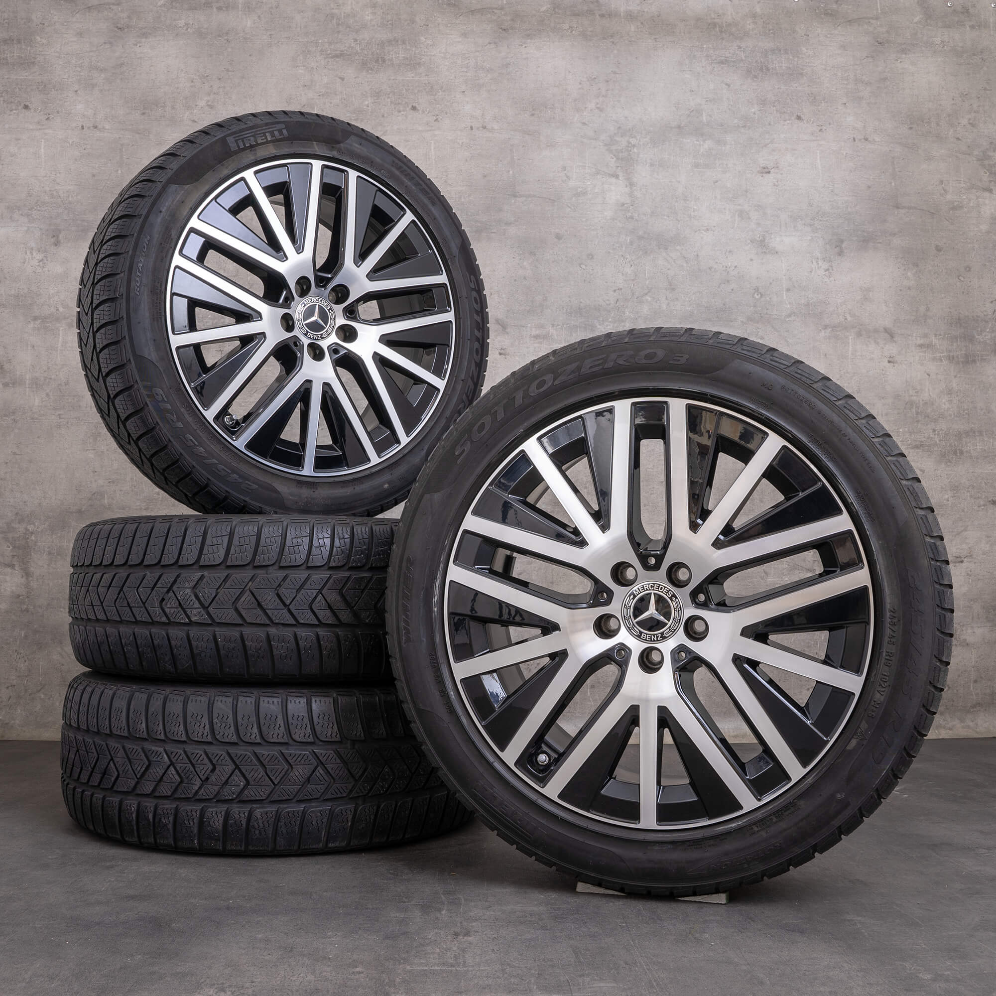 Originale Mercedes Benz E-klasse ALL-Terrain vinterhjul 19 tommer X213 fælge A2534014900 sort blank drejet