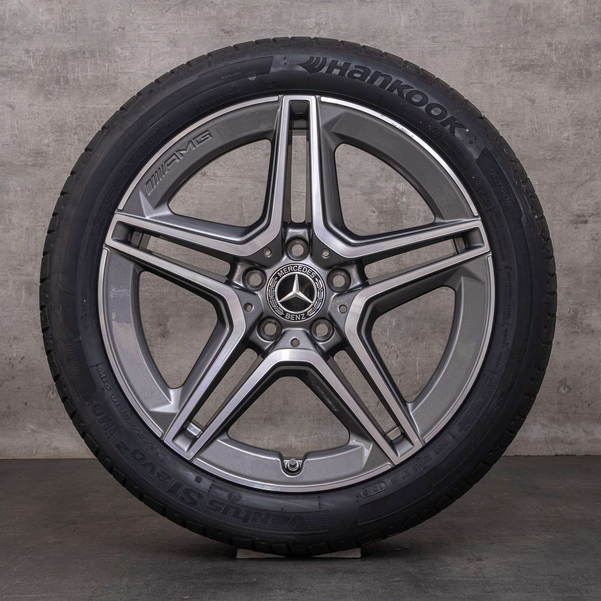 Orijinal Mercedes Benz A B Sınıfı CLA AMG jantlar 18 inç W177 V177 W247 X118 C118 yaz jant lastik A1774011500 himalaya gri parlak tornalanmış