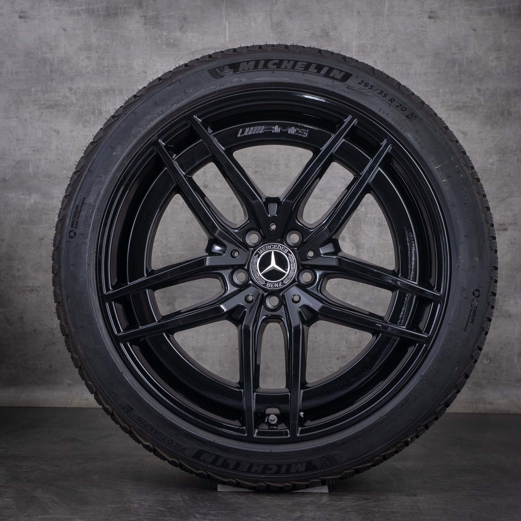 Original Mercedes Benz SL AMG 43 55 63 Winterräder 20 Zoll R232 Felgen A2324012100 A2324012200 schwarz glanz