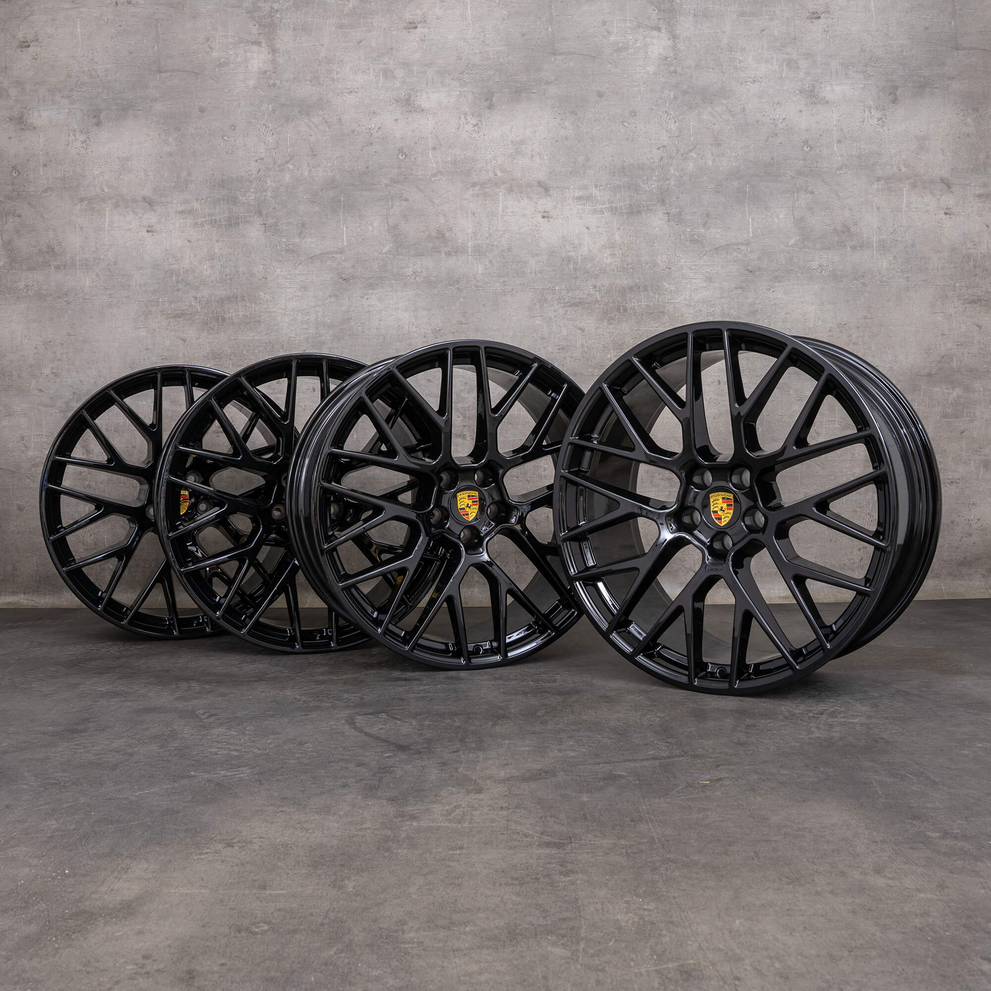 Jantes originais Porsche Macan de 21 polegadas II RS Spyder 95B601025DL 95B601025DH preto brilhante NOVO