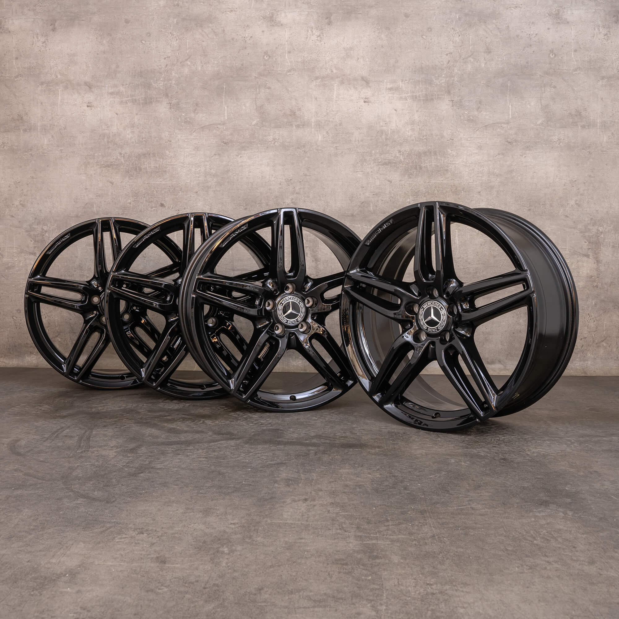 OEM Mercedes Benz E-Class E43 E53 AMG Rims 19 inch W213 S213 C238 A238 A2134013800 A2134012000 black glossy
