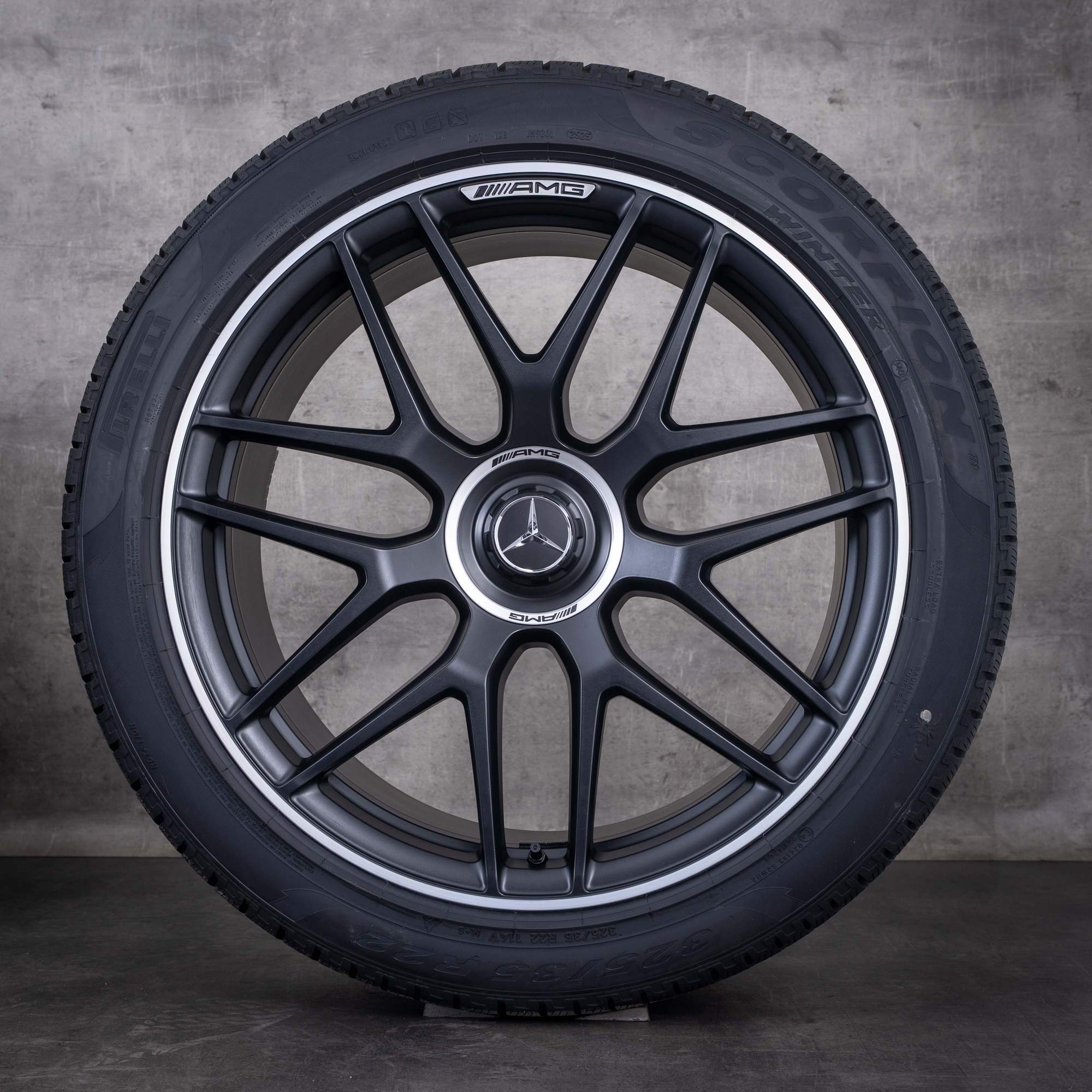 Original Mercedes Benz GLE 53 63 S AMG Winterräder 22 Zoll X167 C167 Felgen A1674015601 A1674015701 schwarz matt glanzgedreht NEU