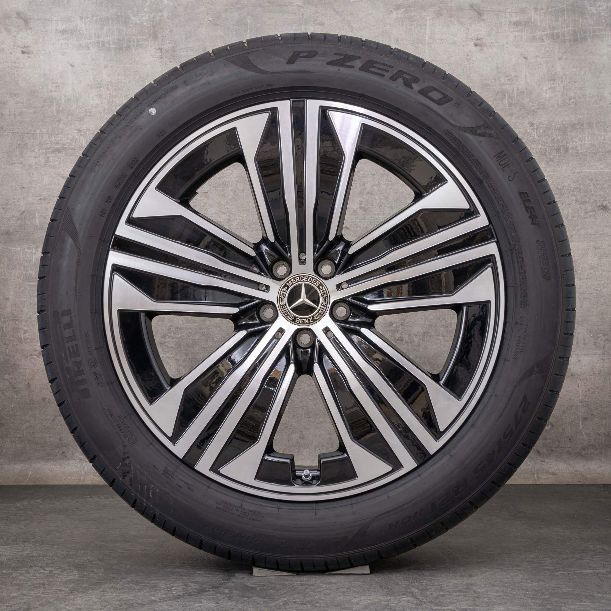 Alkuperäiset Mercedes Benz EQS vanteet 21 tuuman X296 kesäpyörät A2964010500 musta kiillotettu