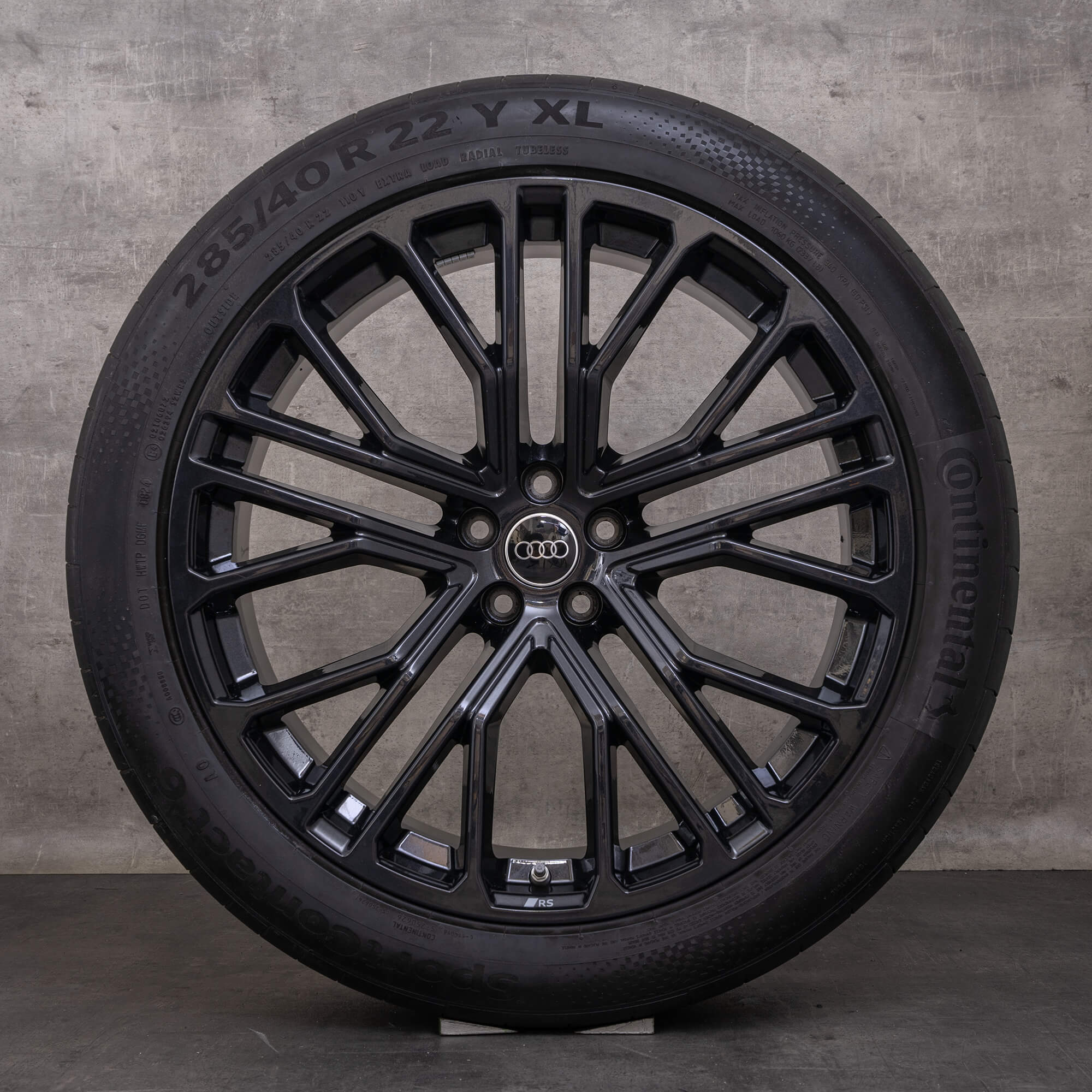 OEM Audi Q8 SQ8 rims 22 inch 4M8 summer wheels 4M8601025BP black metallic