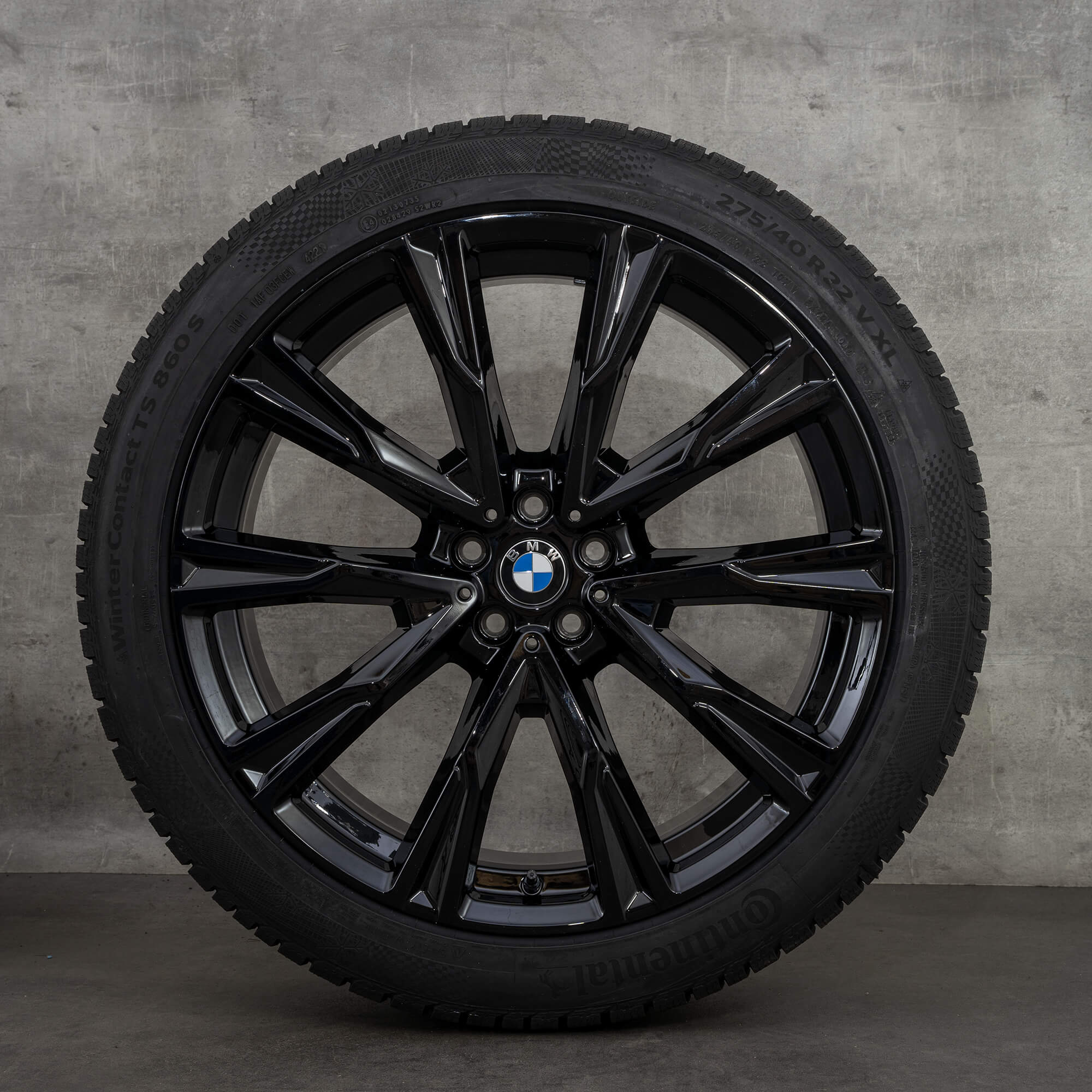 OEM BMW X7 wheels 22 inch G07 summer 8074222 8090109 styling 758 black glossy