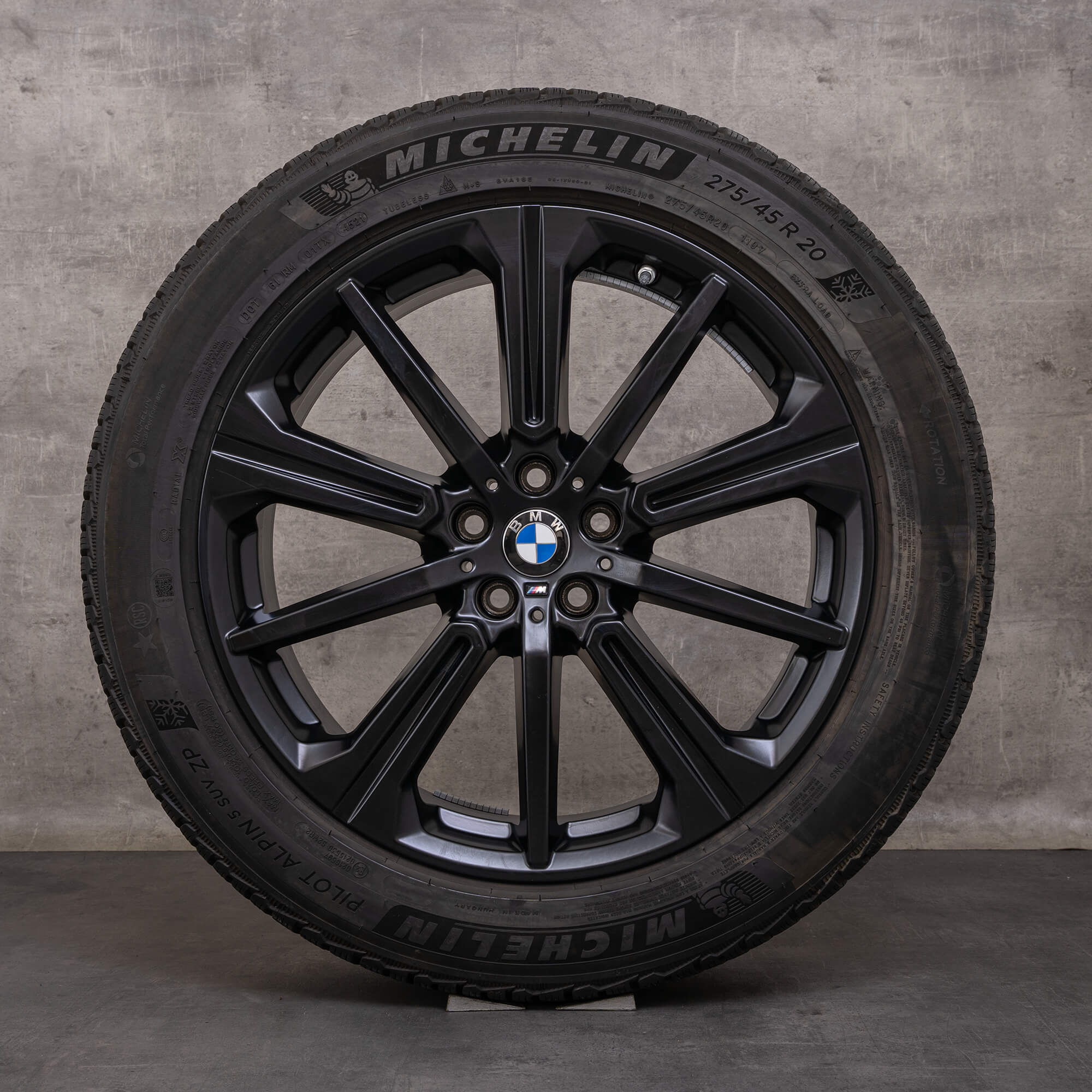 Original BMW X5 X6 Winterrder 20 pouces G05 G06 Jantes Styling 748 M 6883765 noir mat