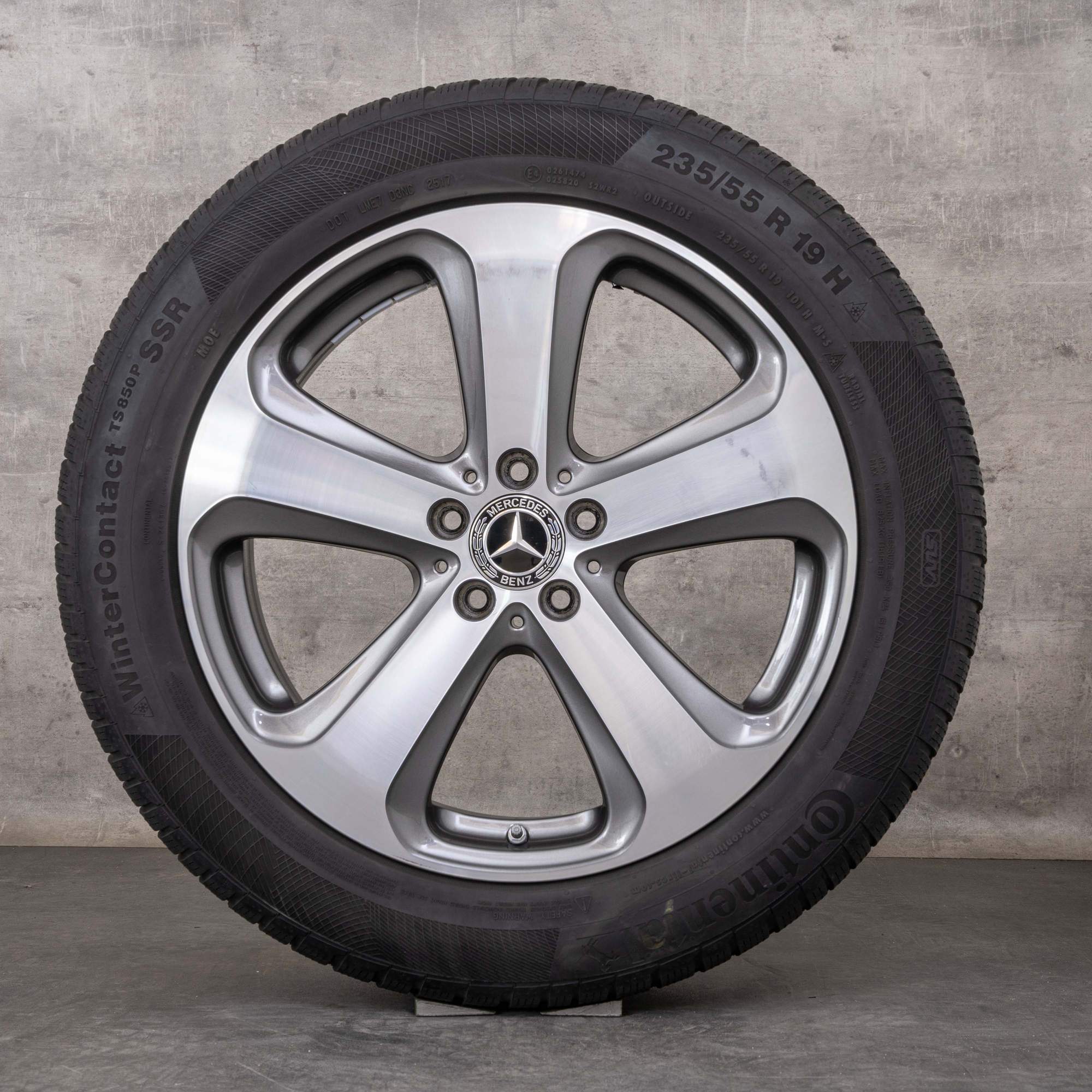 Alkuperäiset Mercedes Benz GLC & 43 AMG talvirenkaat 19 tuuman X253 C253 vanteet A2534011000 himalajanharmaa kiillotettu
