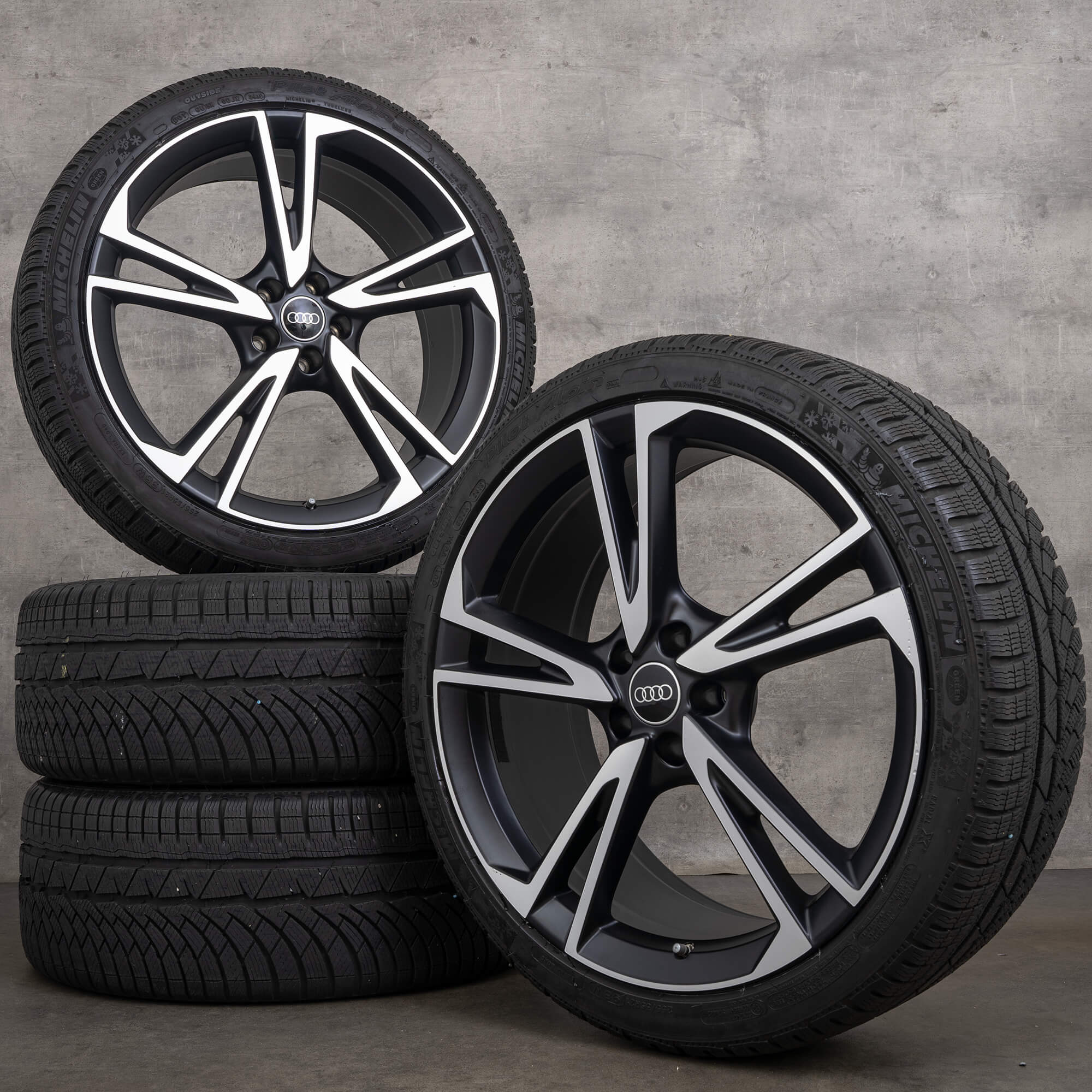 Audi A6 S6 4K C8 komplette vinterhjul vinterdekk 21-tommers felger Falx Design