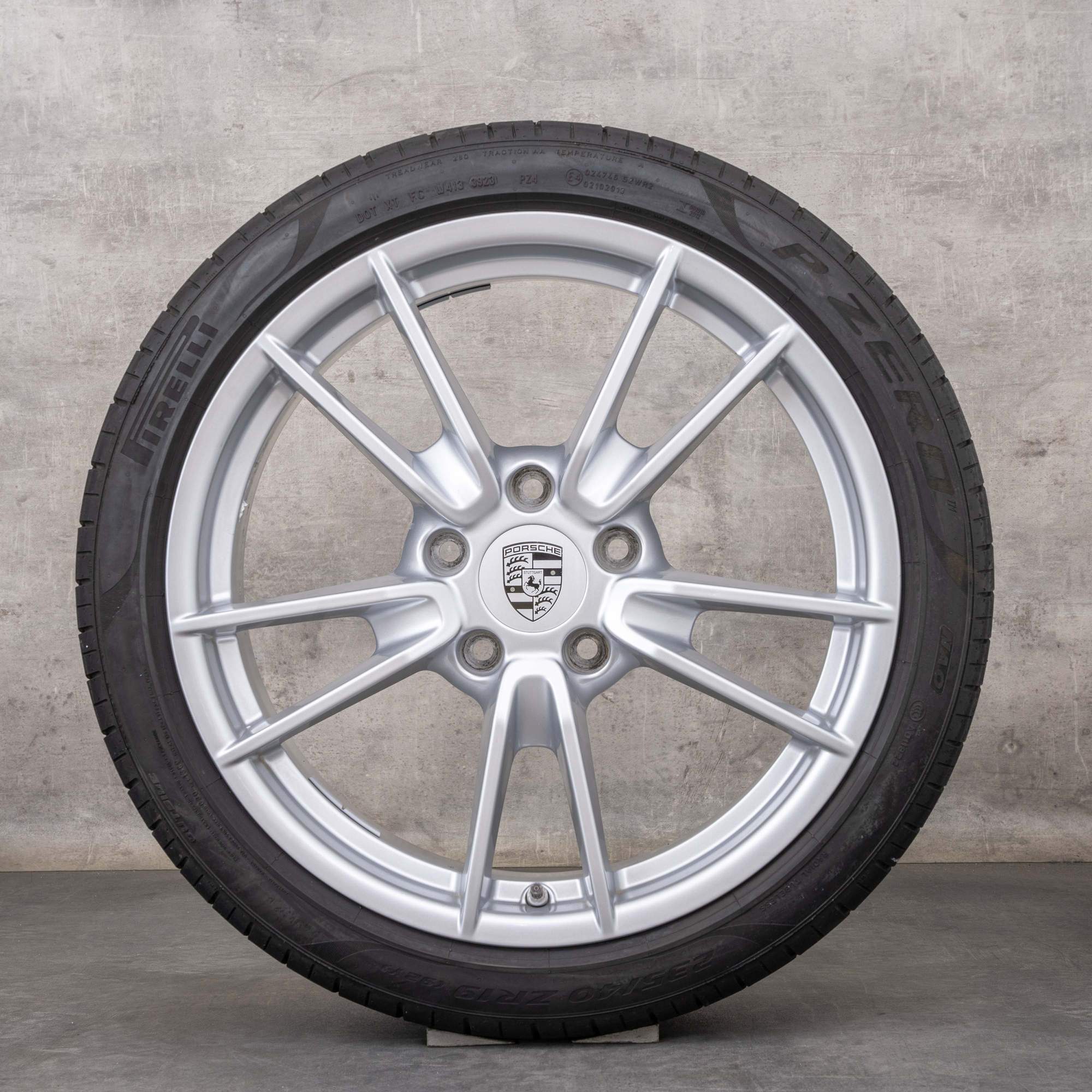 Alkuperäiset Porsche 992 I Carrera vanteet 19 20 tuuman kesäpyörät 992601025 992601025A silver glossy
