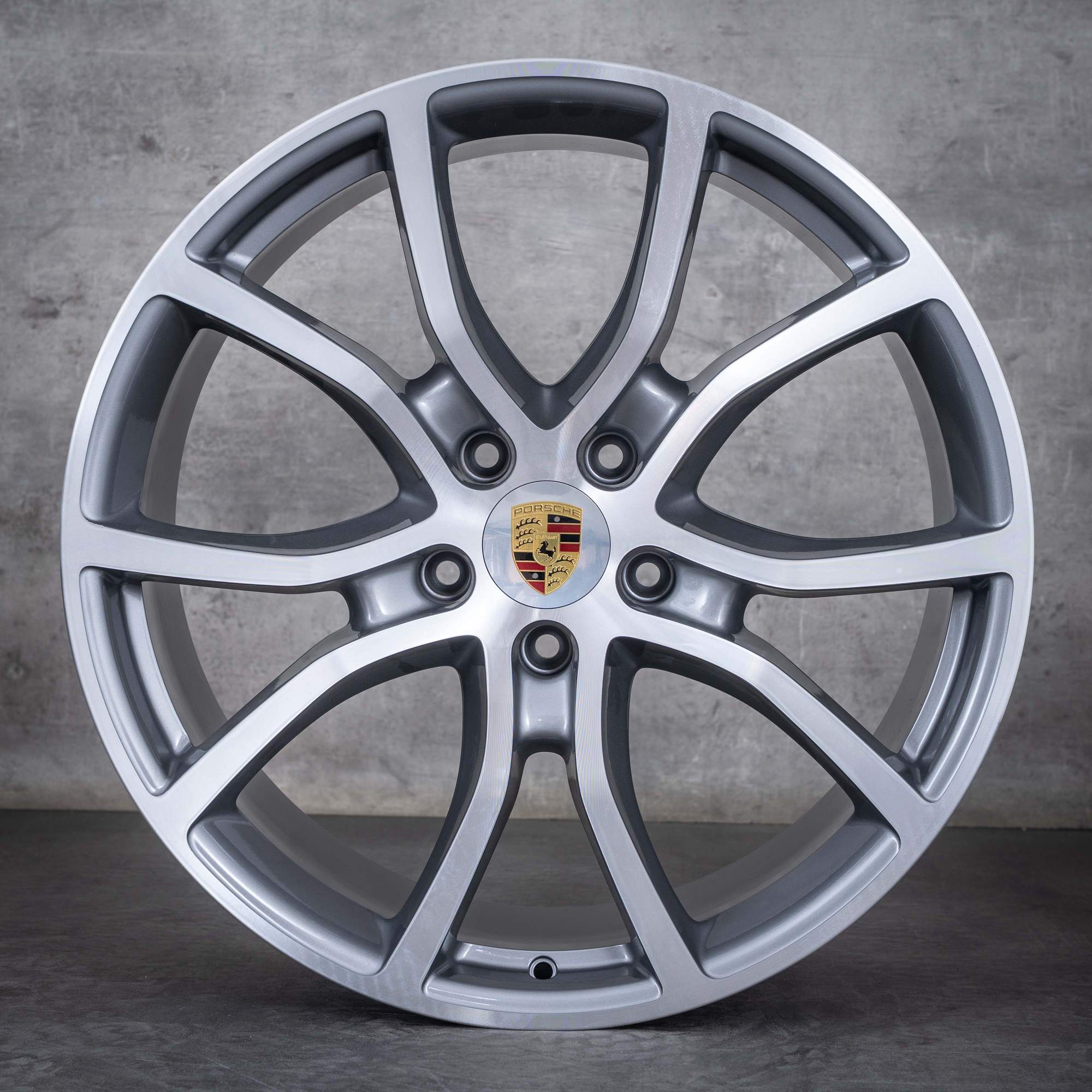 Alkuperäiset Porsche Cayenne 9YA 21 tuuman vanteet I II 9Y0601025BH 9Y0601025BJ platina hopea kiillotettu