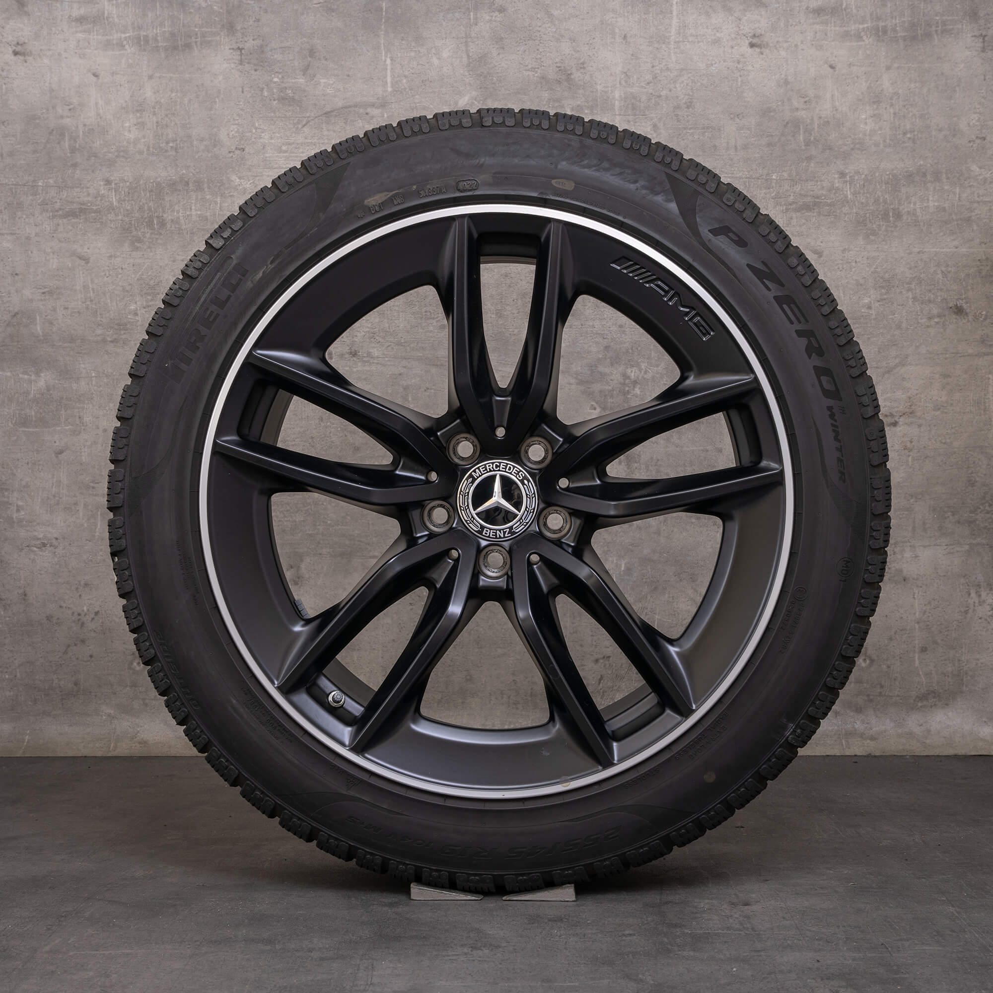 OEM Mercedes Benz GT 43 53 63 & S 4Matic AMG Winterrder 19 inch X290 4-Trer rims A2904010200 black satin finished
