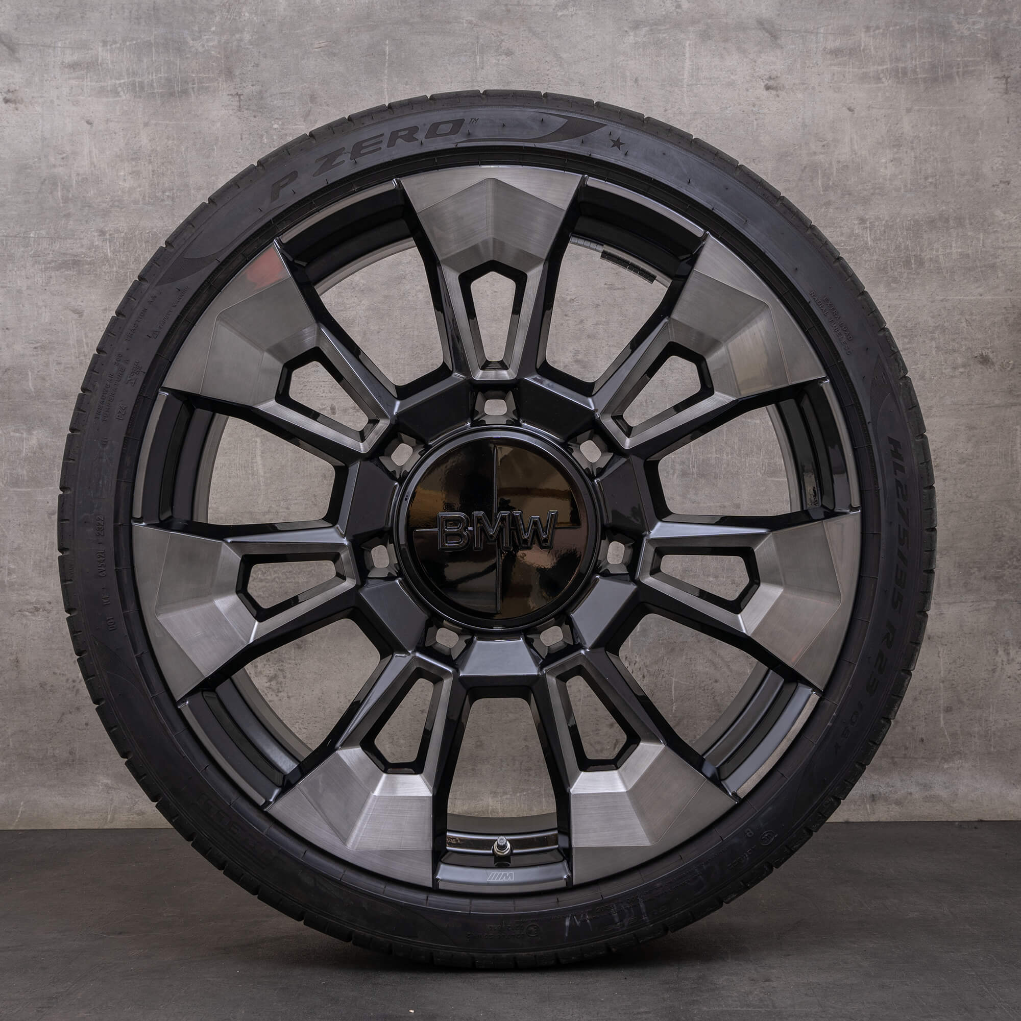 Originale BMW XM G09 fælge 23 tommer med sommerdæk 6856021 6856022 Styling 923 M sort blank drejet