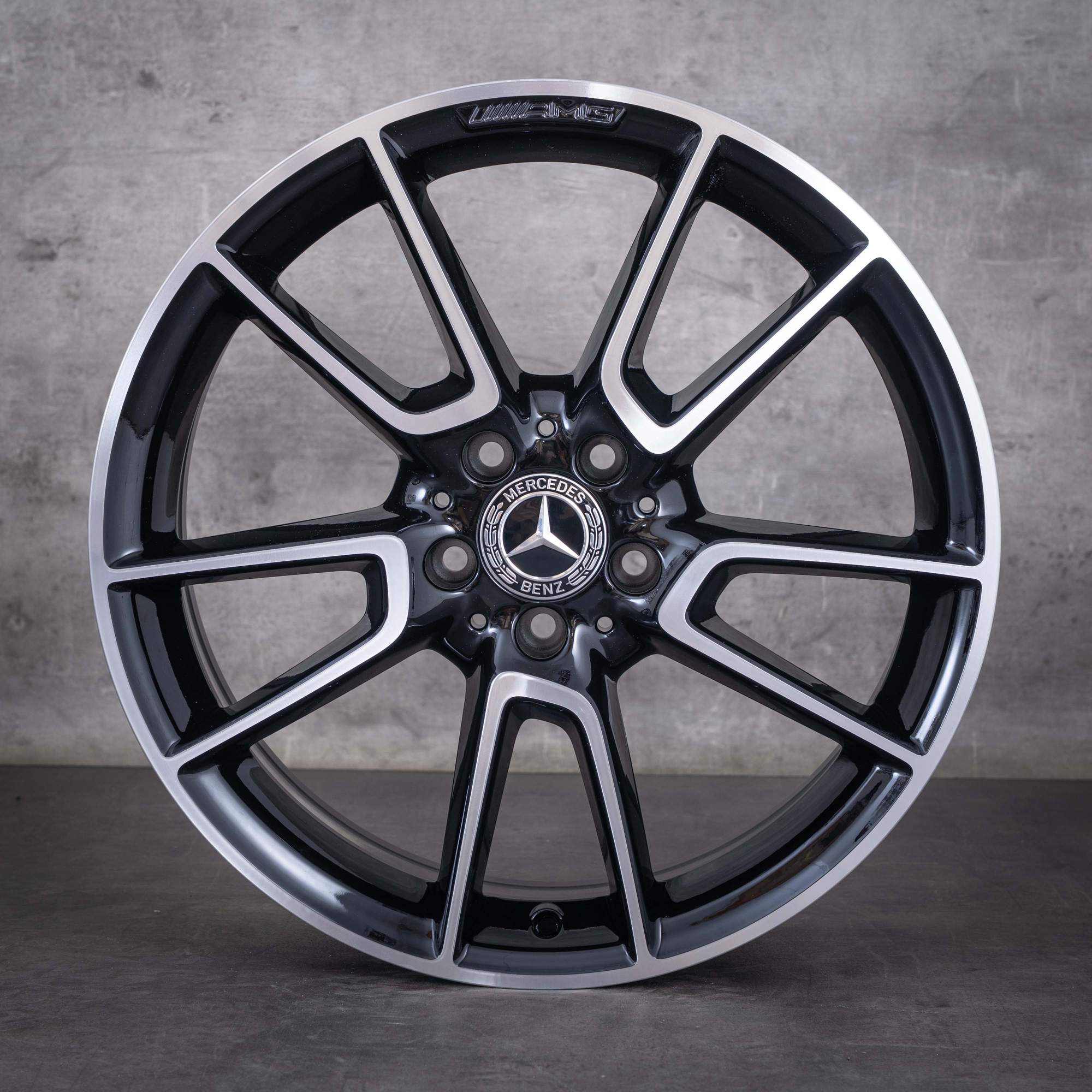 OEM Mercedes-Benz C-Class AMG 19inch winter wheels W205 S205 C205 A205 rims A2054012200 A2054012300 black front diamond cut NEW