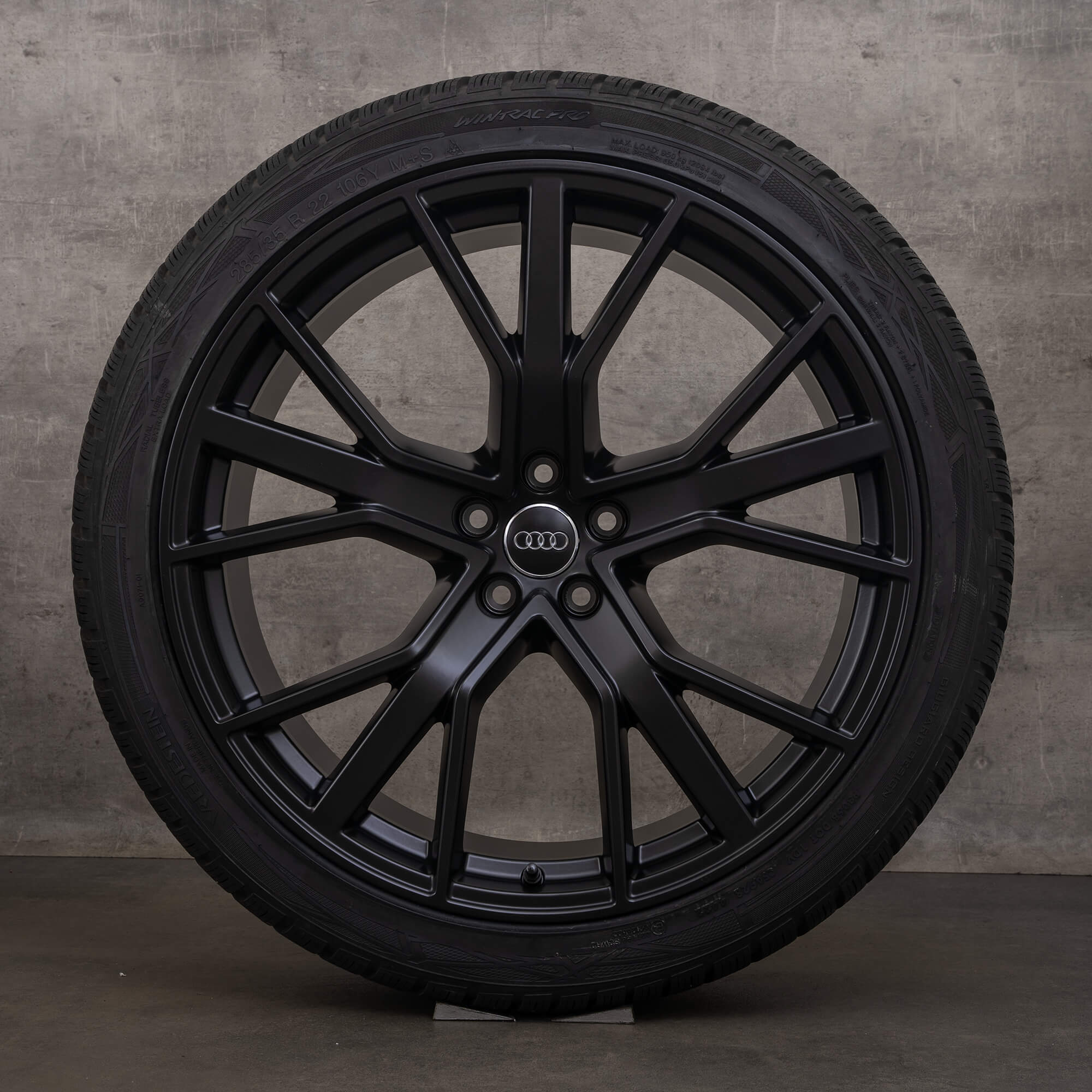 Original Audi Q7 SQ7 Felgen 22 Zoll 4M Winterreifen 4M0601025CS schwarz matt Winterräder