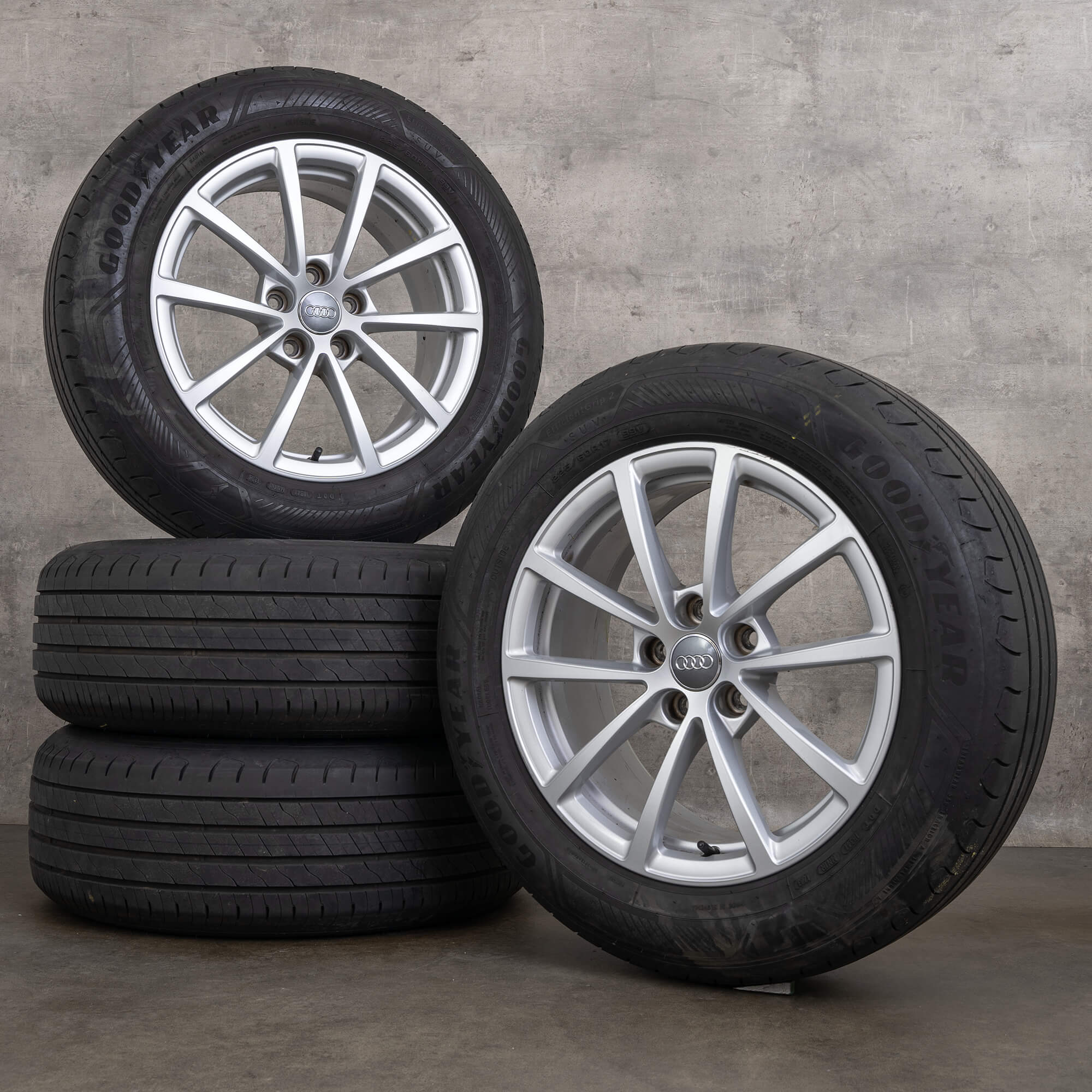 OEM Audi A6 rims 17 inch 4K C8 summer wheels 4K0601025 silver