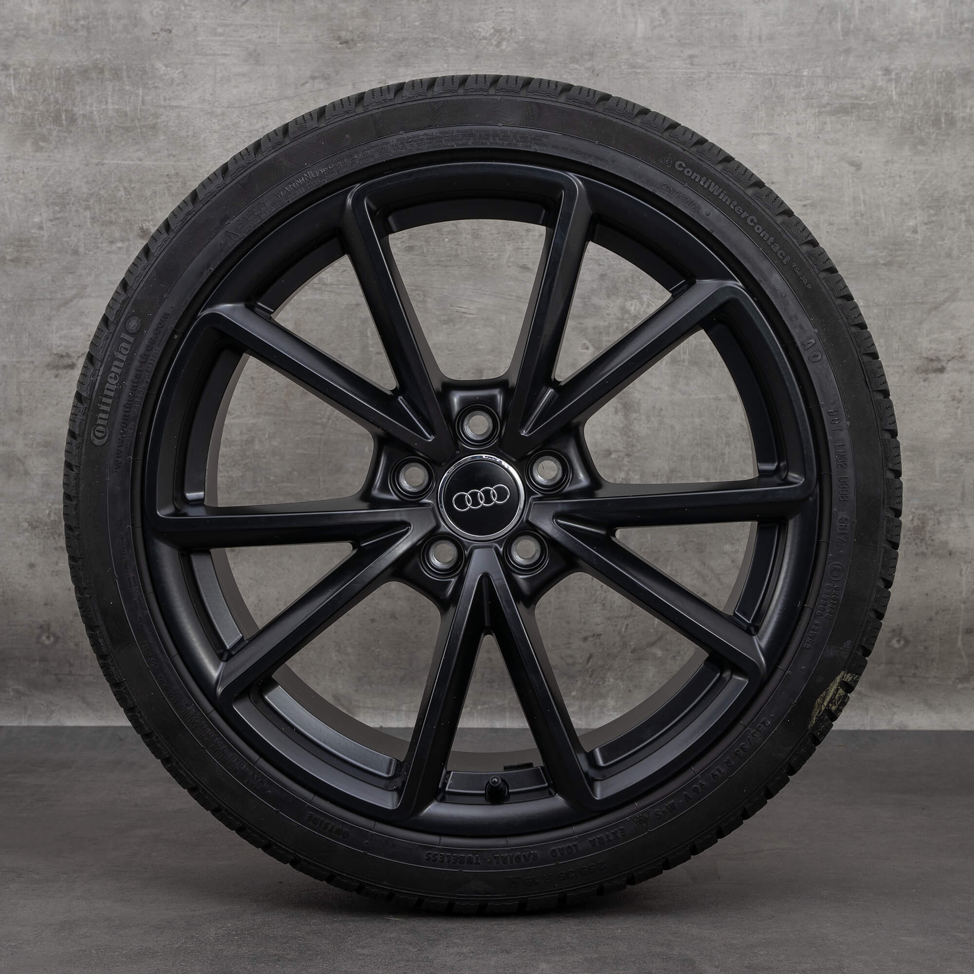 OEM Audi A4 S4 winter wheels 19 inch B8 8K rims 8K0601025CT black matt