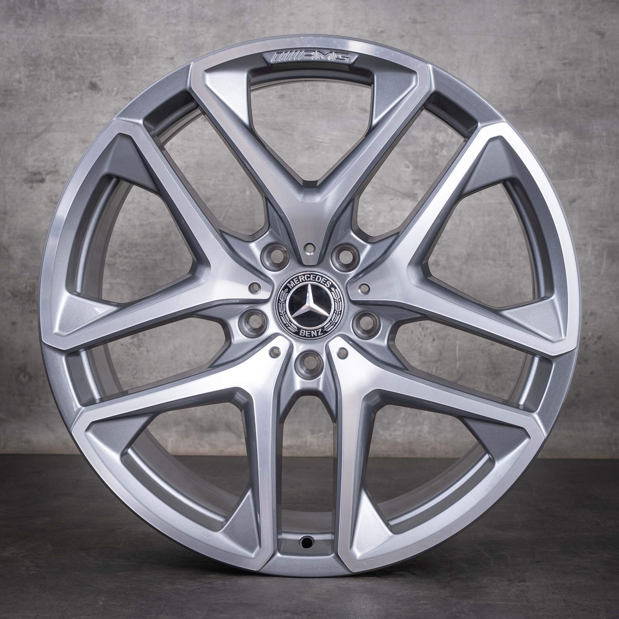 OEM Mercedes-Benz G-Class G63 AMG 21inch rims W463A W465 A4634011900 Himalaya Gray diamond cut