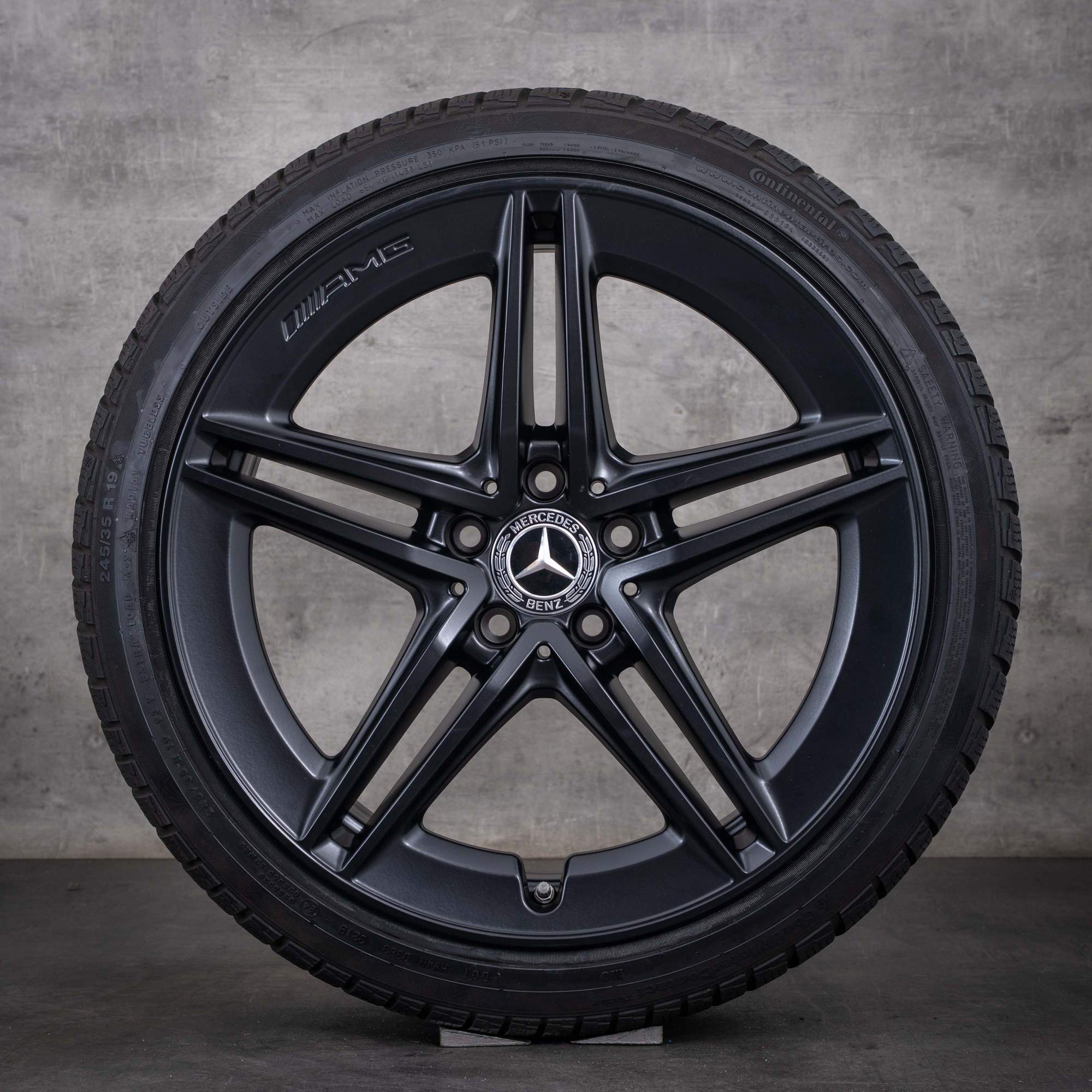 Originální zimní kola Mercedes-Benz Třídy A A 45 CLA 45 AMG 19 palců W177 X118 C118 disky A1774012300 matná černá
