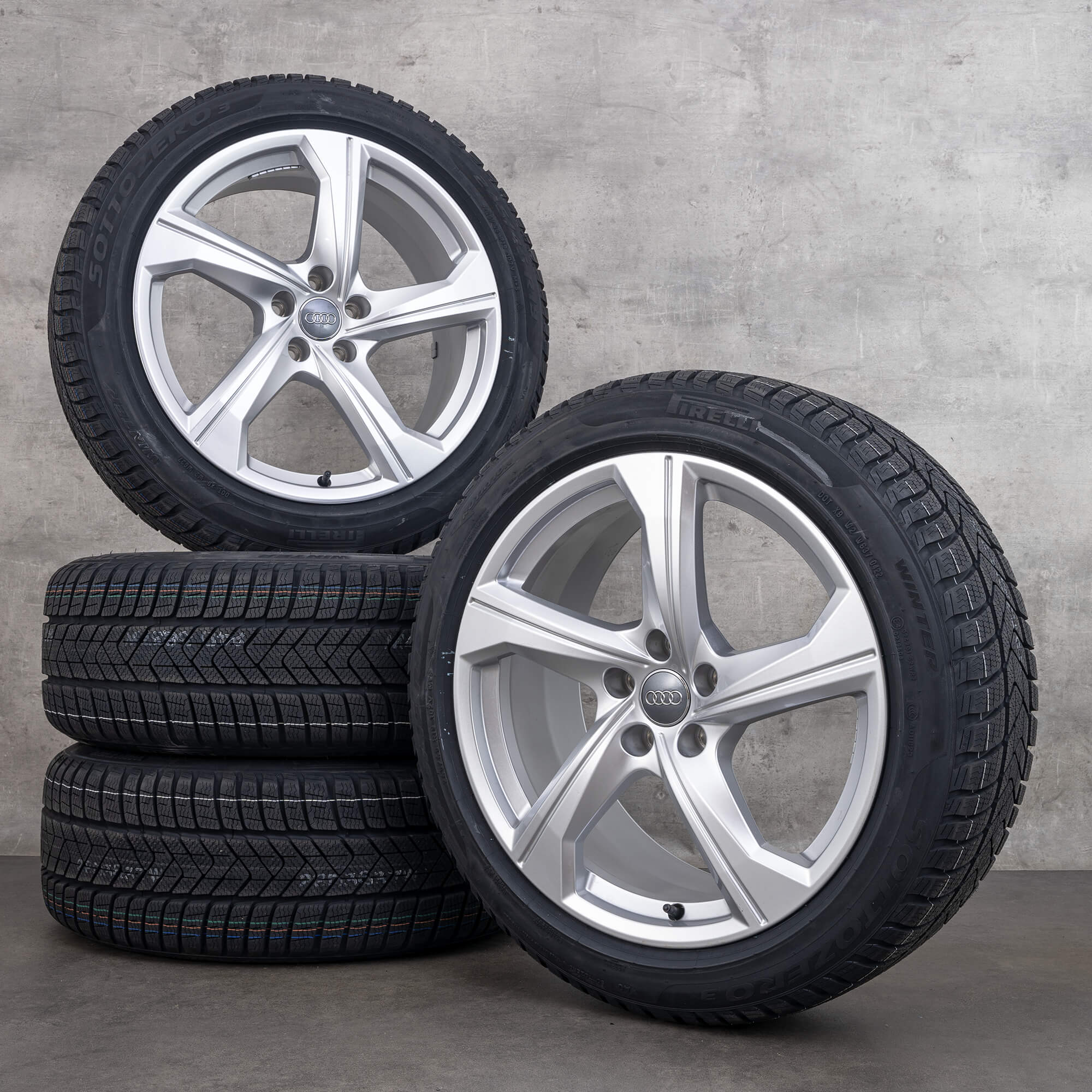 Jantes de inverno originais Audi A6 S6 19 polegadas 4K C8 jantes 4K0601025AJ prata