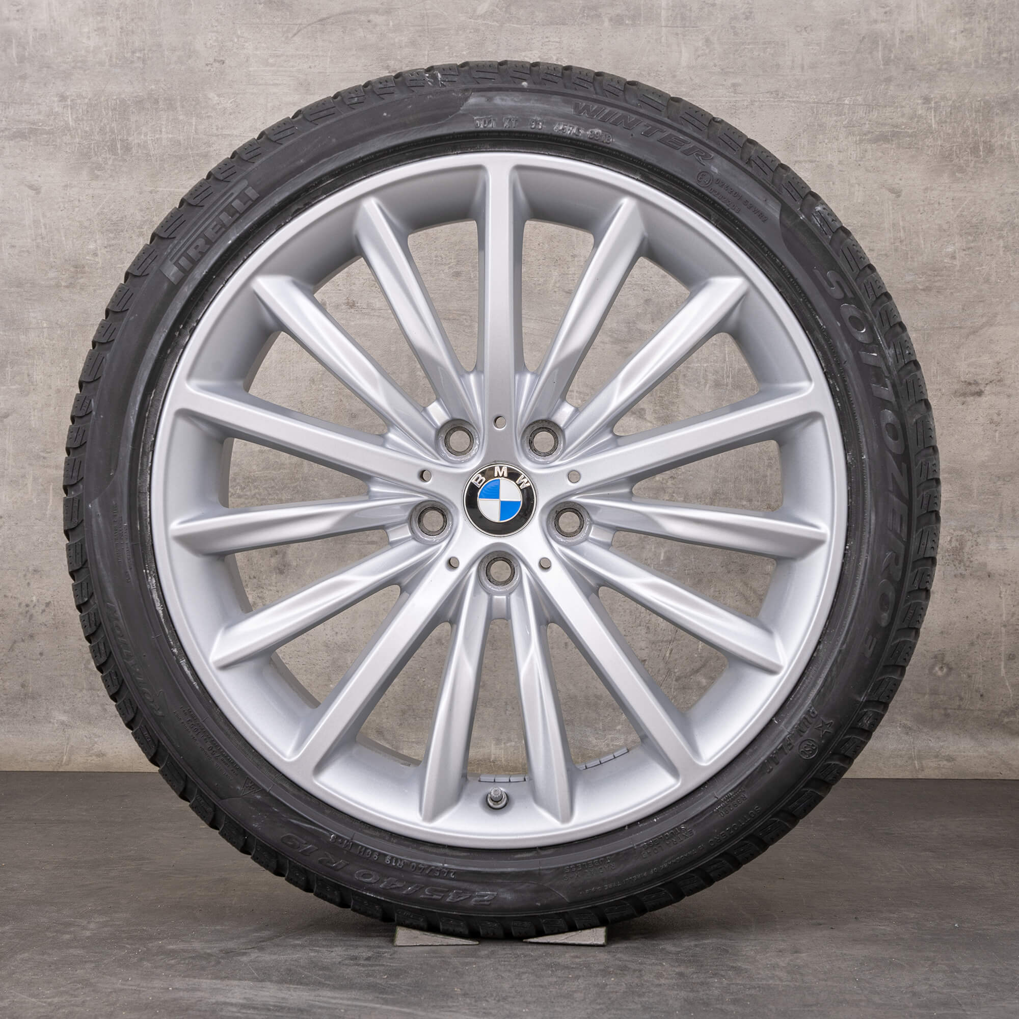Oem BMW Série 5 pneus hiver jantes 19 pouces G30 G31 Sytling 633 6863419 6874439 silver