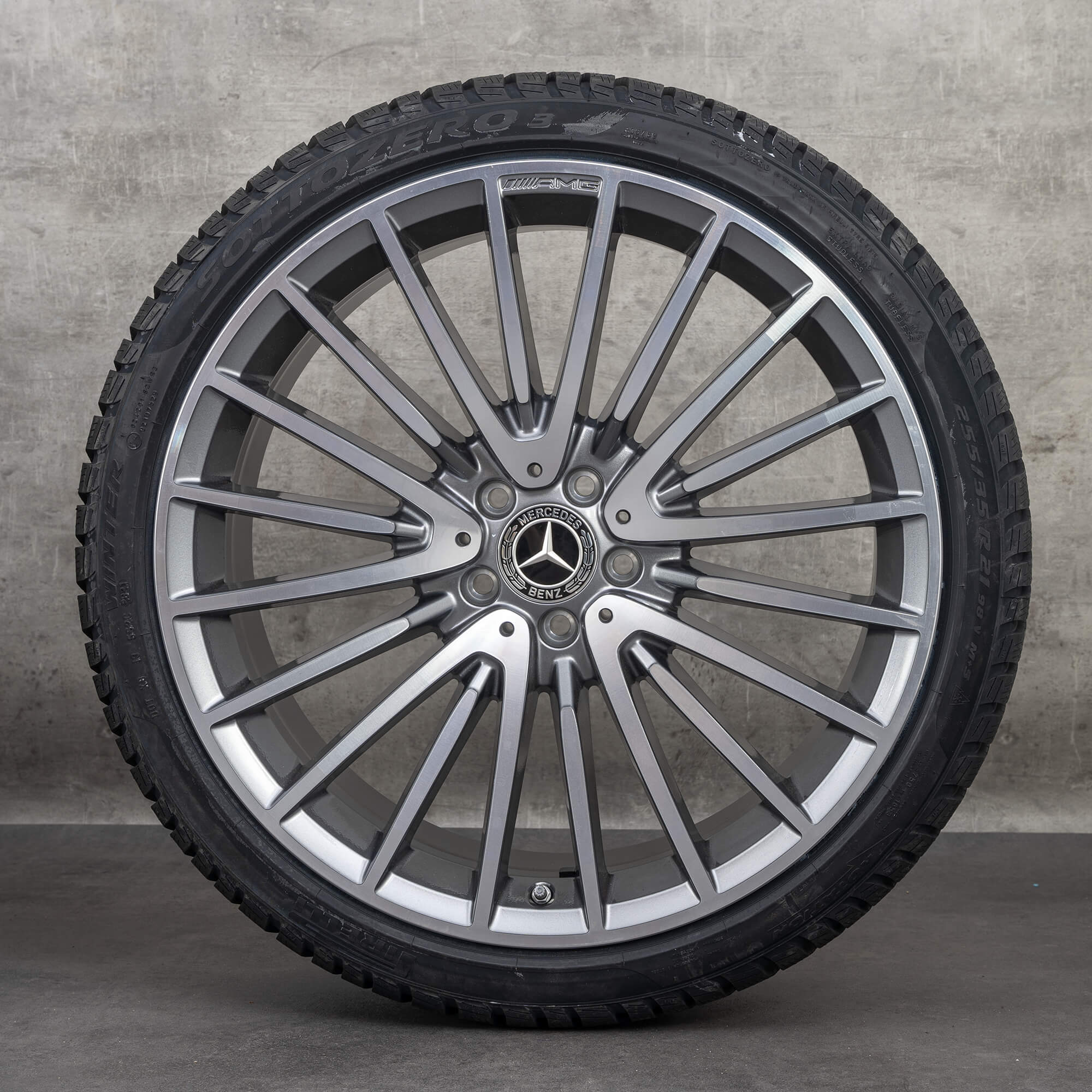 Alkuperäiset Mercedes Benz S-sarjan AMG-vanteet 21 tuuman W223 V223 kesäpyörät A2234011700 A2234011800 himalajanharmaa kiillotettu UUSI