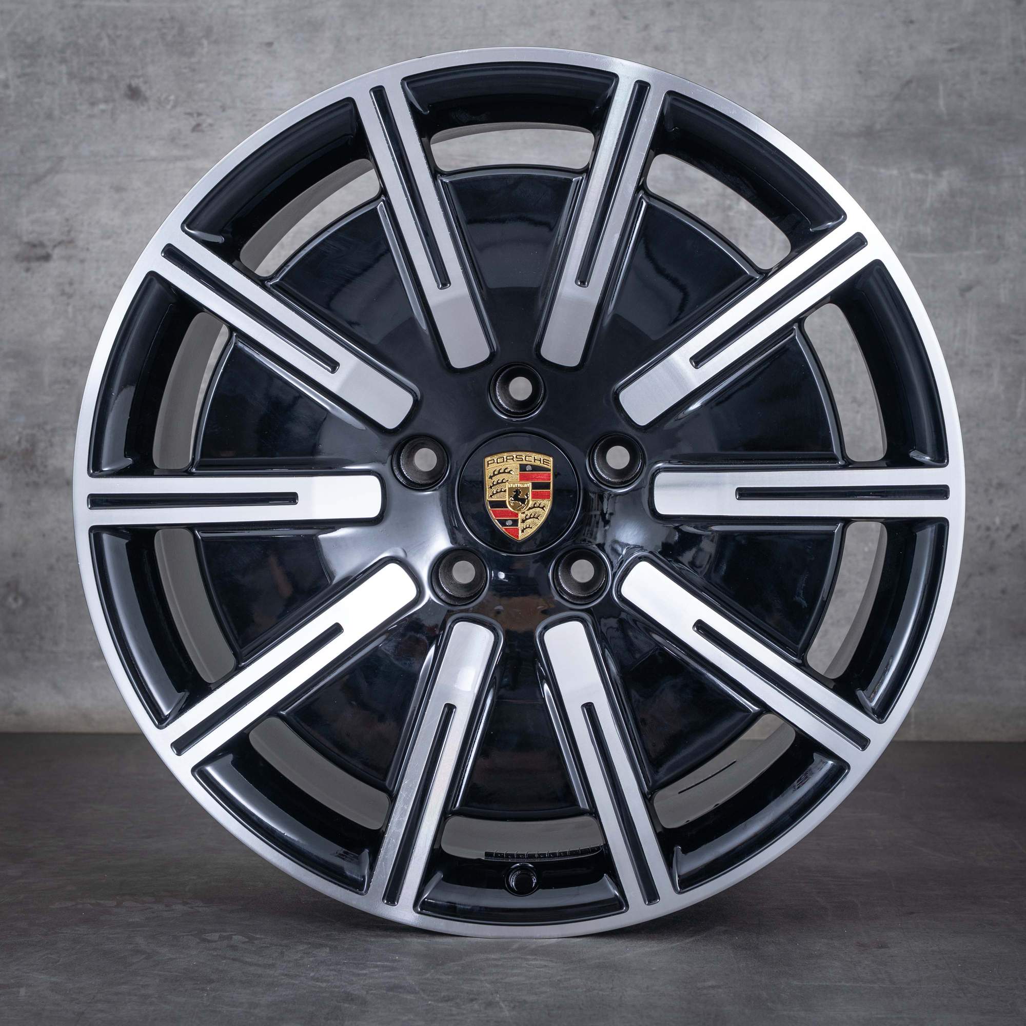 Alkuperäiset Porsche Taycan vanteet 20 tuuman 9J1 Aero 9J1601025E 9J1601025F musta kiillotettu