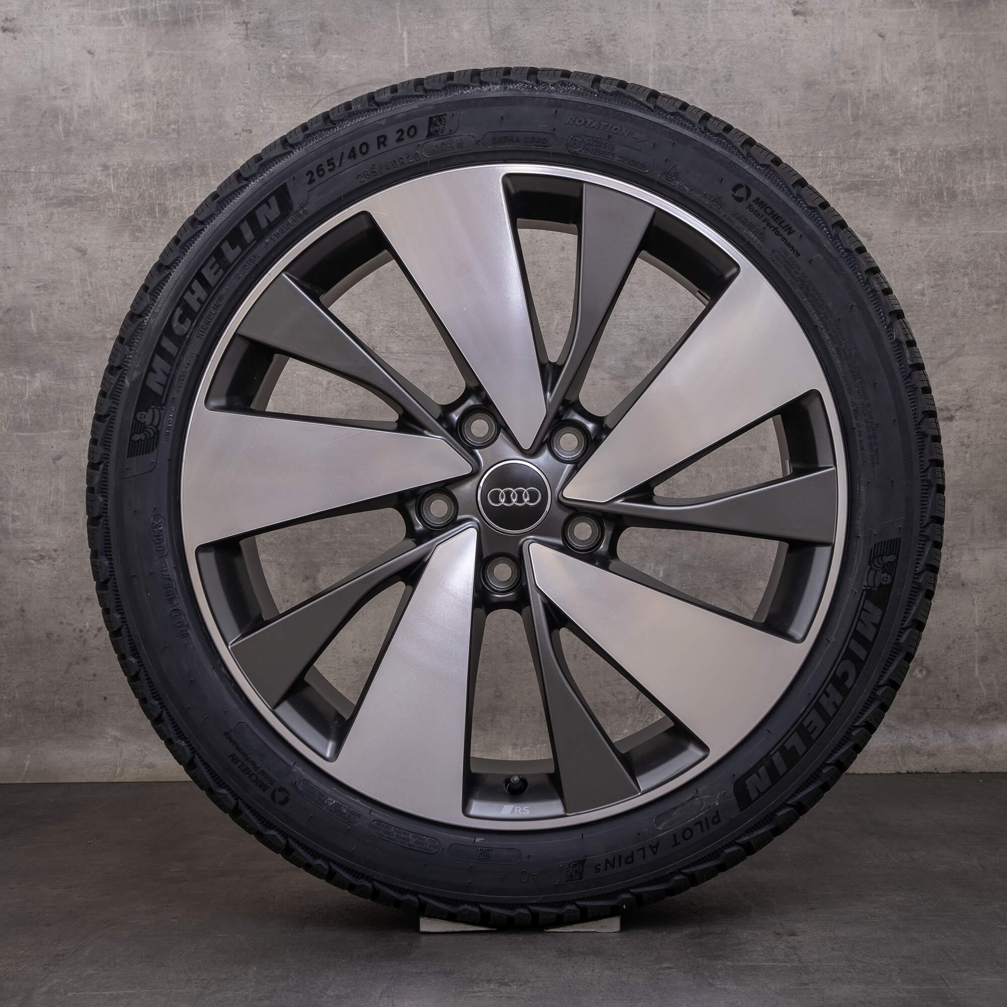 Original Audi A6 e-tron Winterräder 20 Zoll GH Felgen 85E601025BB 85E601025BC grau seidenmatt glanzgedreht NEU