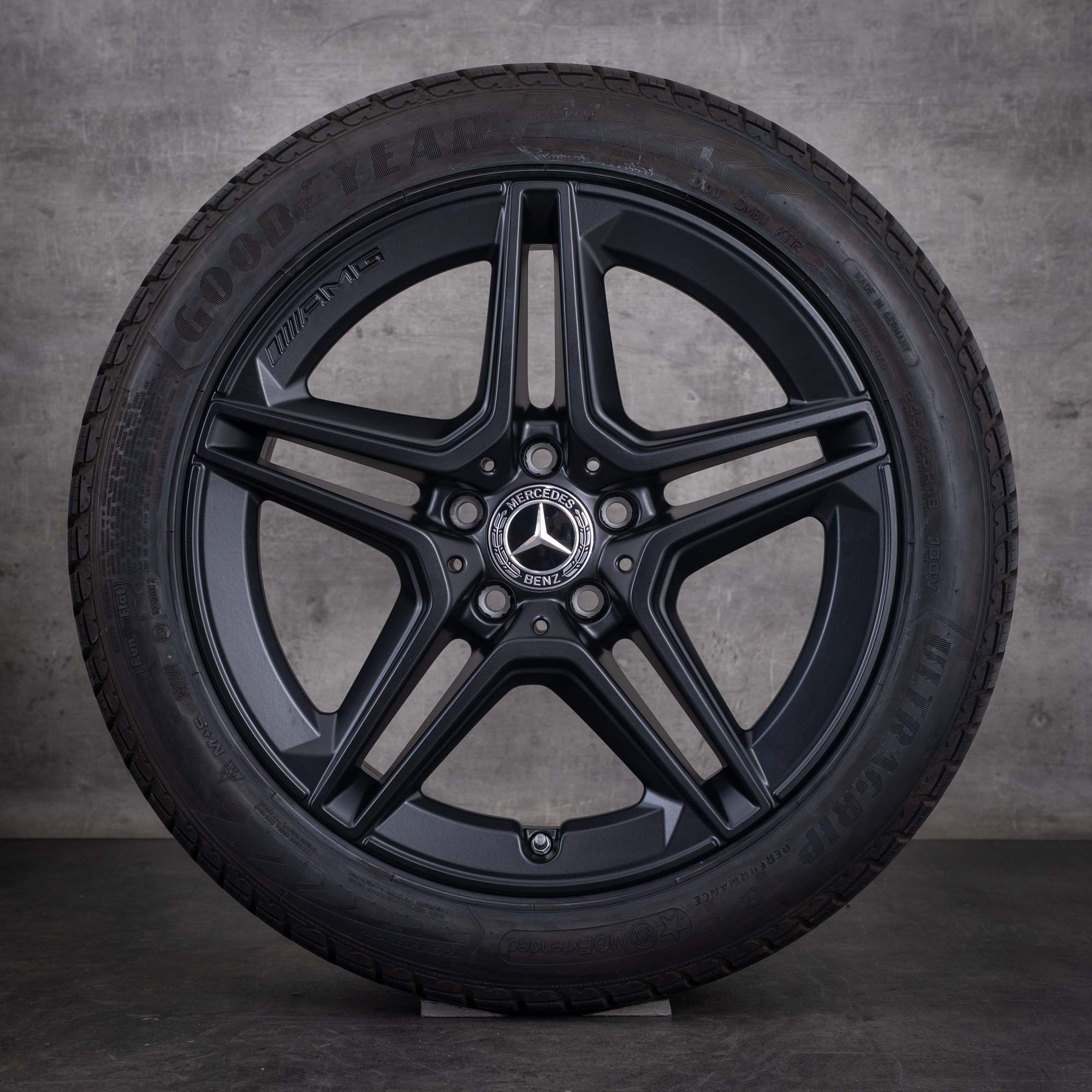 Original Mercedes Benz E-Klasse AMG Winterräder 18 Zoll W213 S213 C238 A238 Felgen A2134016300 schwarz matt