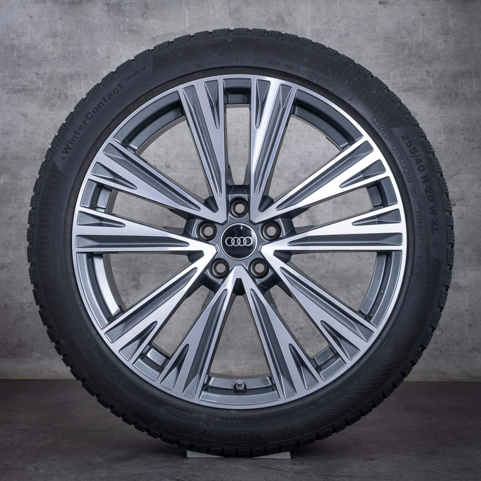 Alkuperäiset Audi A6 S6 talvirenkaat 20 tuuman 4K C8 vanteet 4K0601025J titaani kiillotettu