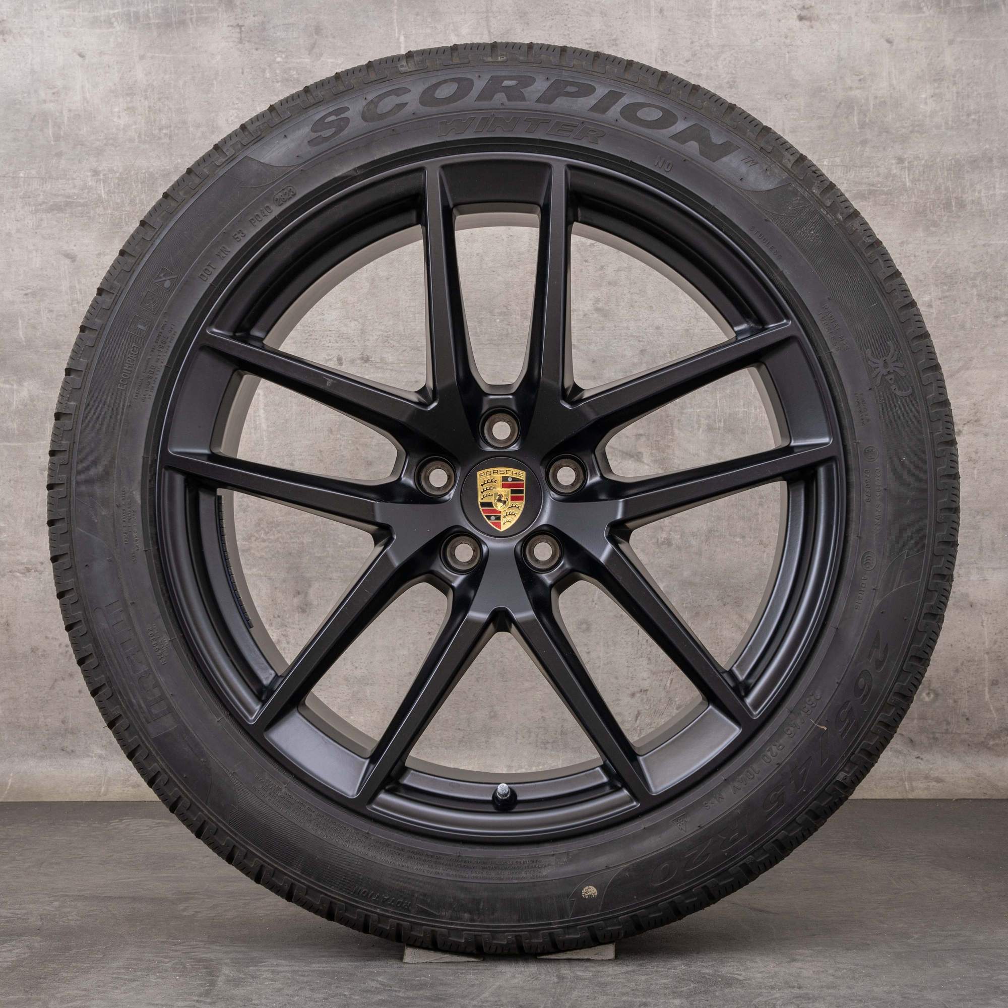 Jantes e pneus inverno originais Porsche Macan III jantes de 20 polegadas 95B601025EJ 95B601025EK preto mate